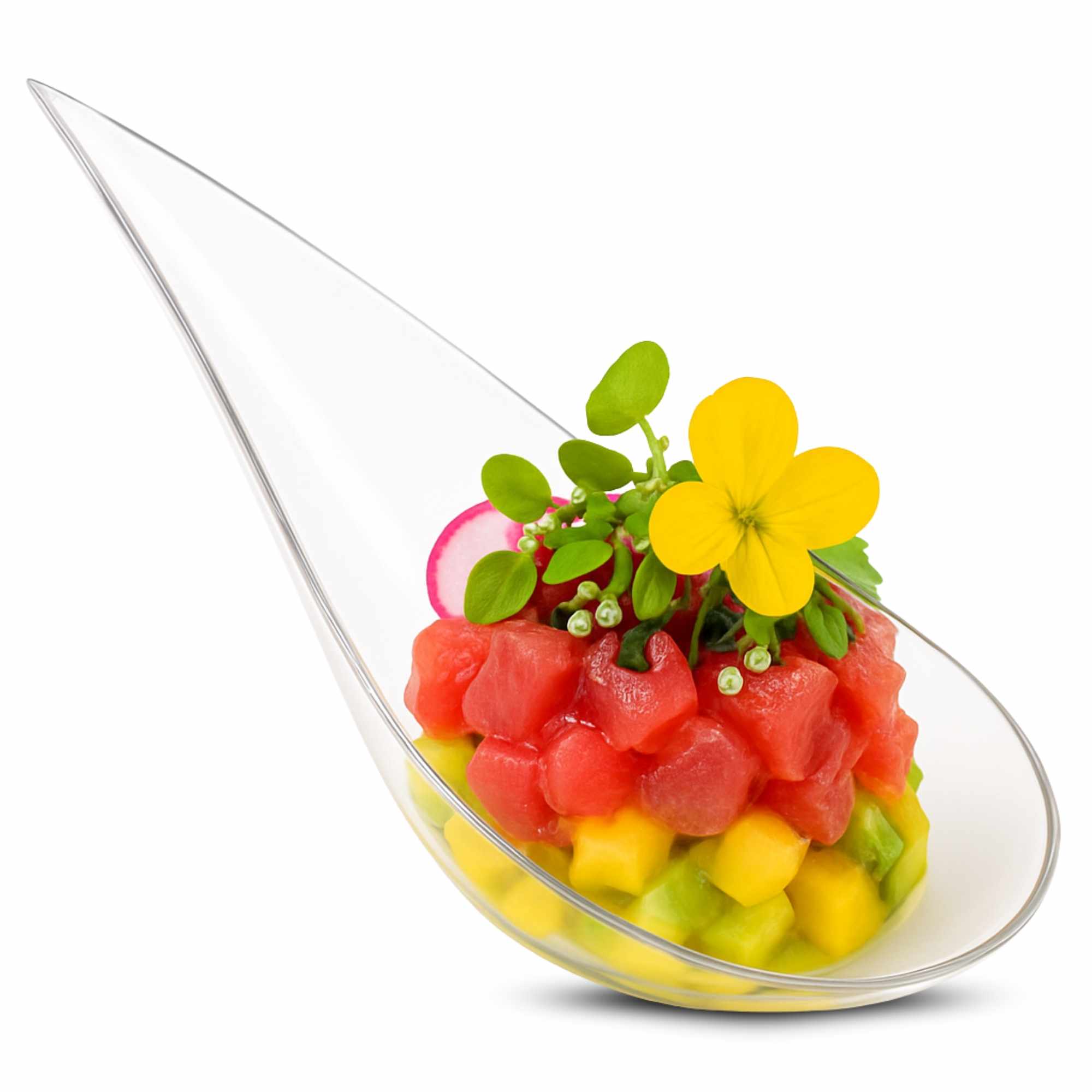 Cucharas Catering plástico Reciclable transparente 50 unidades