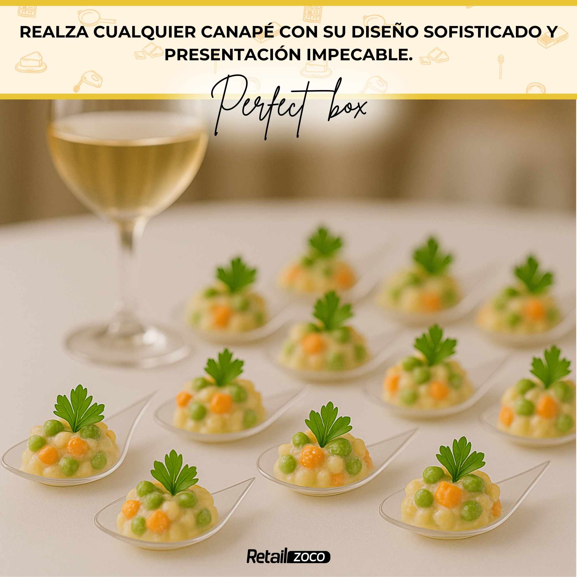Cucharas Catering plástico Reciclable transparente 50 unidades - imagen 5