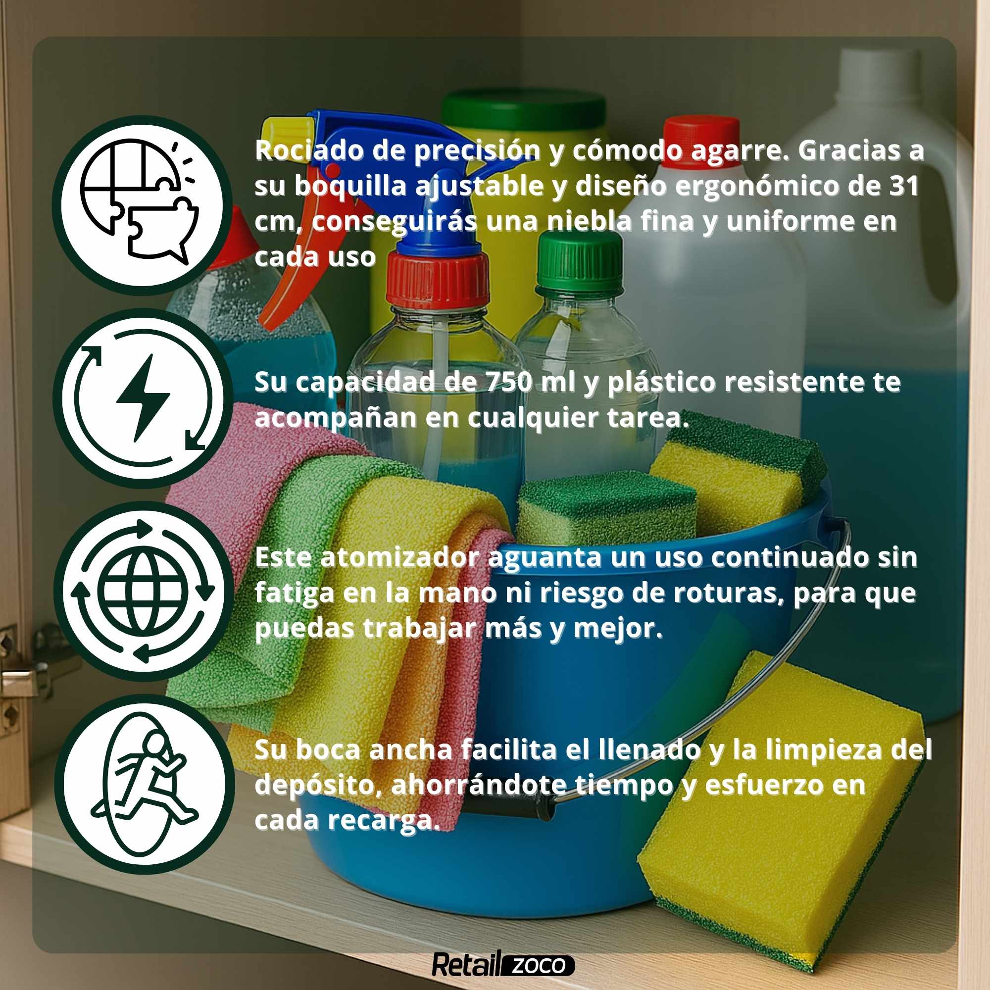 Pulverizador de plástico 750 ml - imagen 6