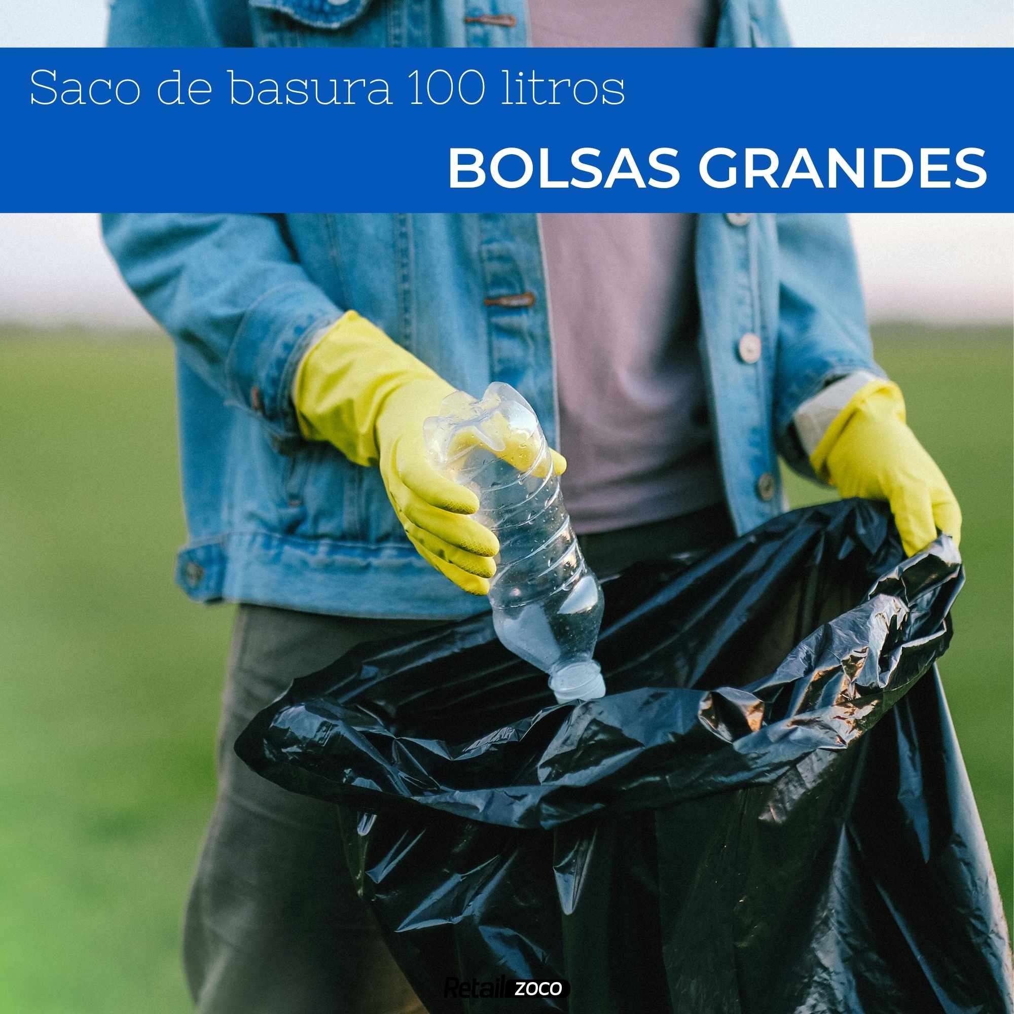 Bolsas de Basura Comunidad 85x105 cm Negro 100 Litros - imagen 7