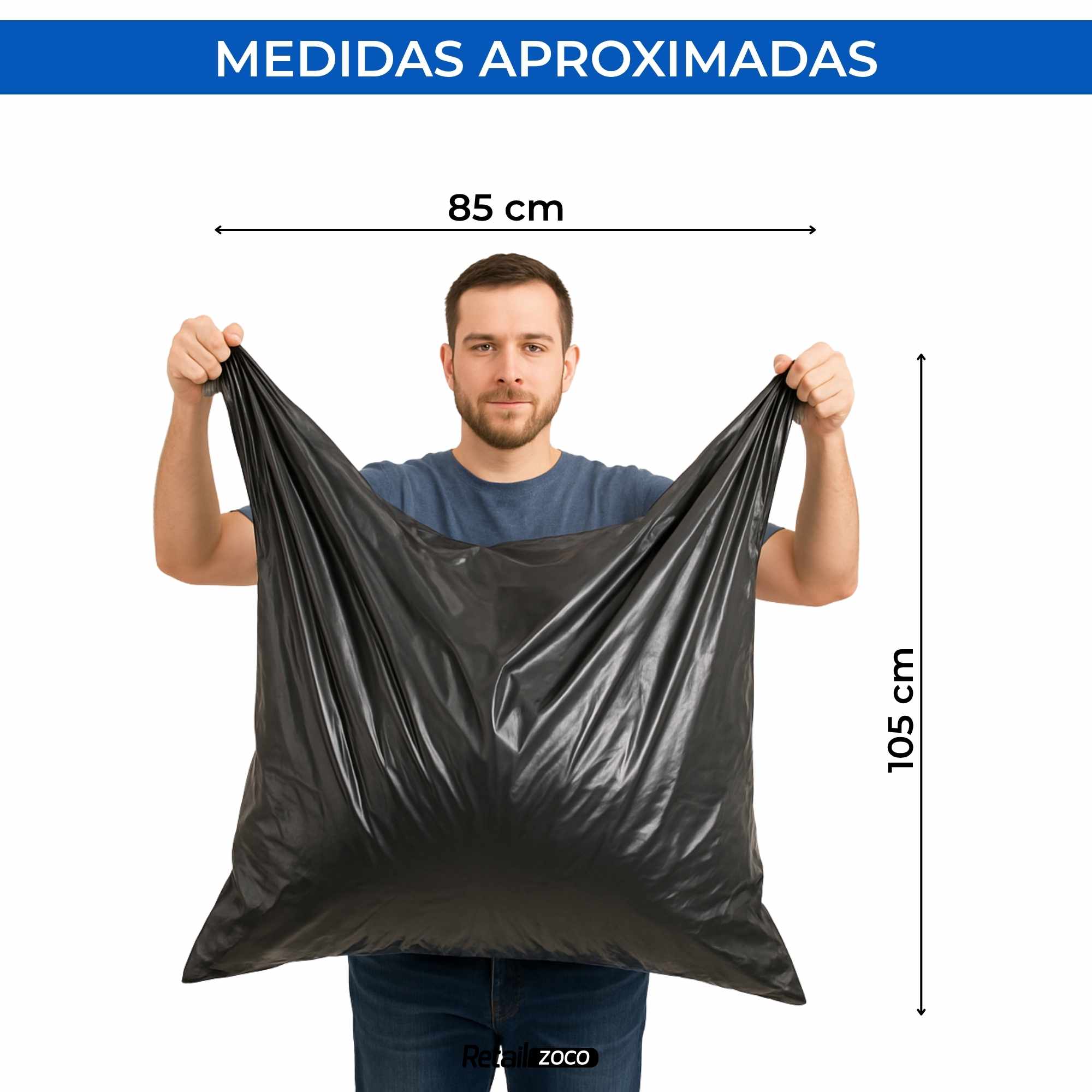 Bolsas de Basura Comunidad 85x105 cm Negro 100 Litros - imagen 6