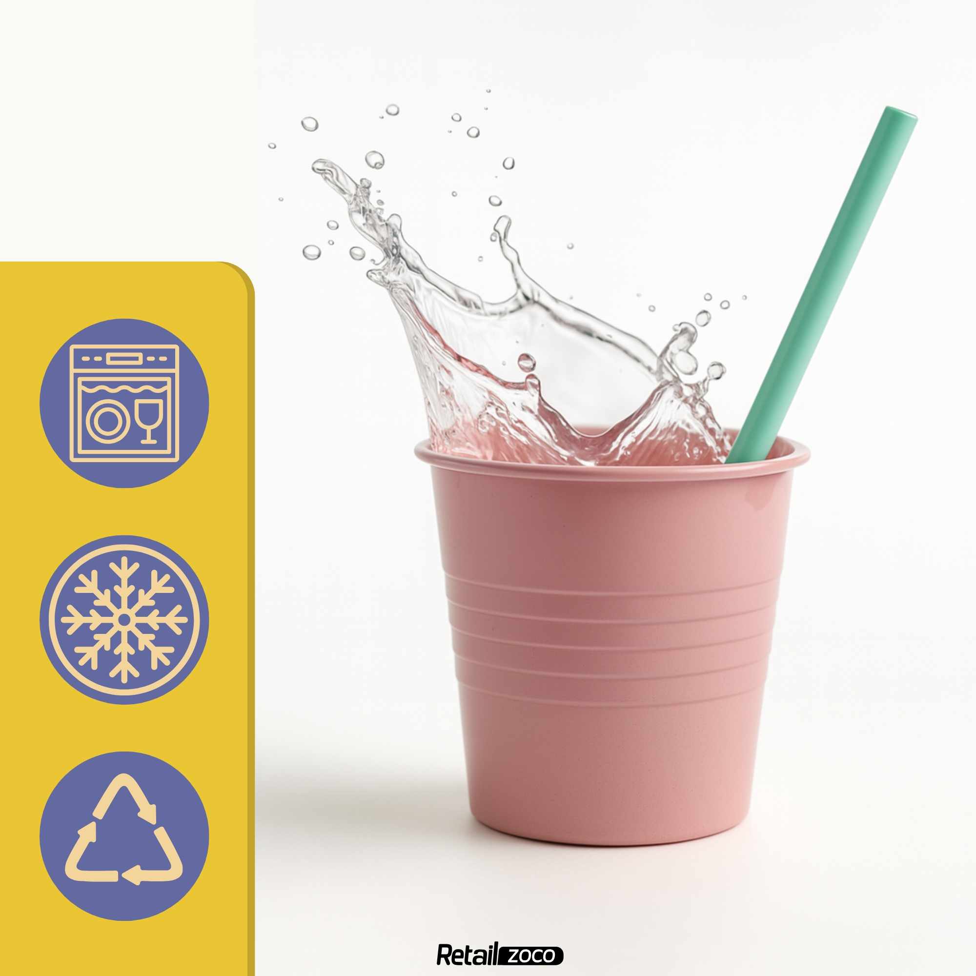 Vaso Reutilizables Plástico 120 cc unidades Color pastel - imagen 5