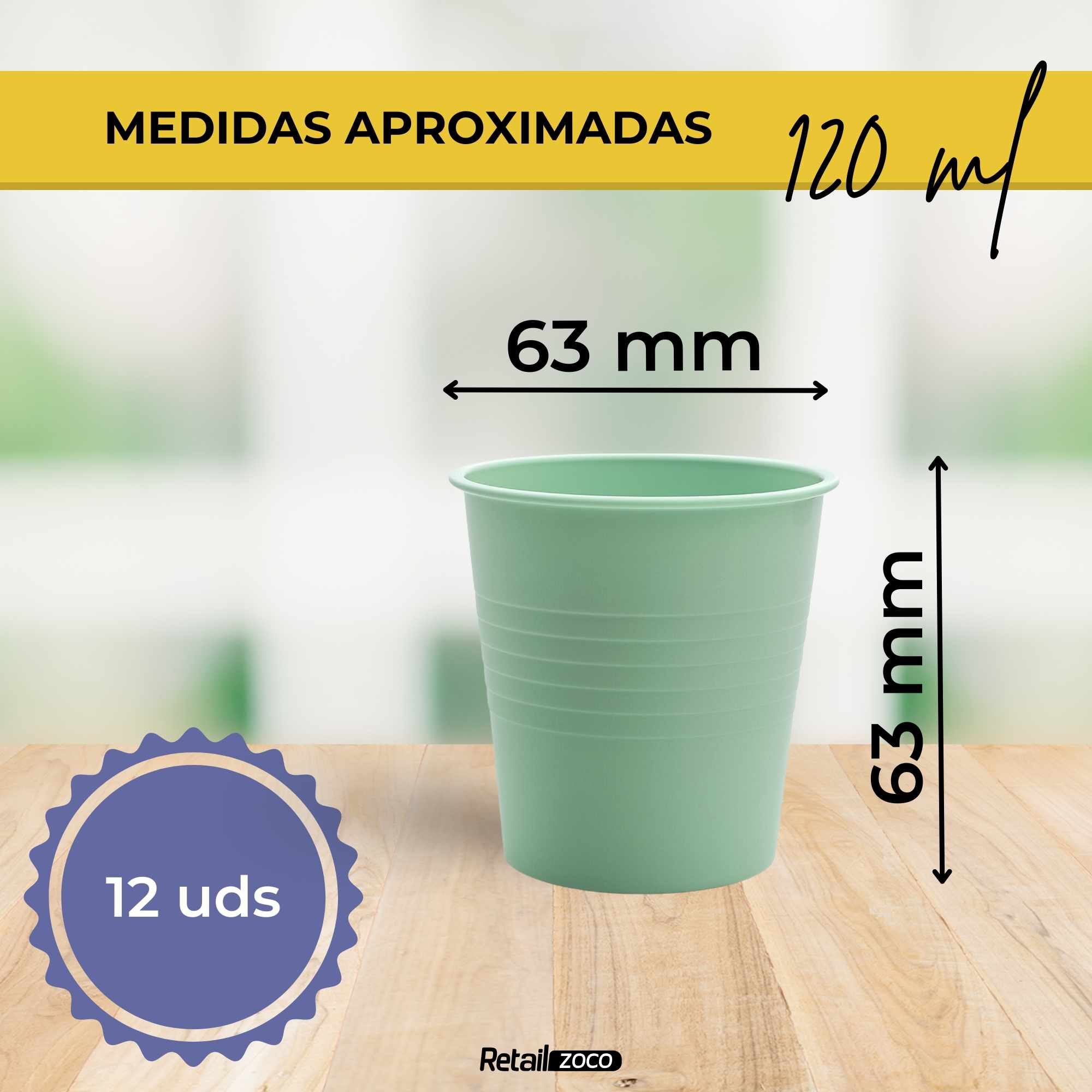 Vaso Reutilizables Plástico 120 cc unidades Color pastel - imagen 3