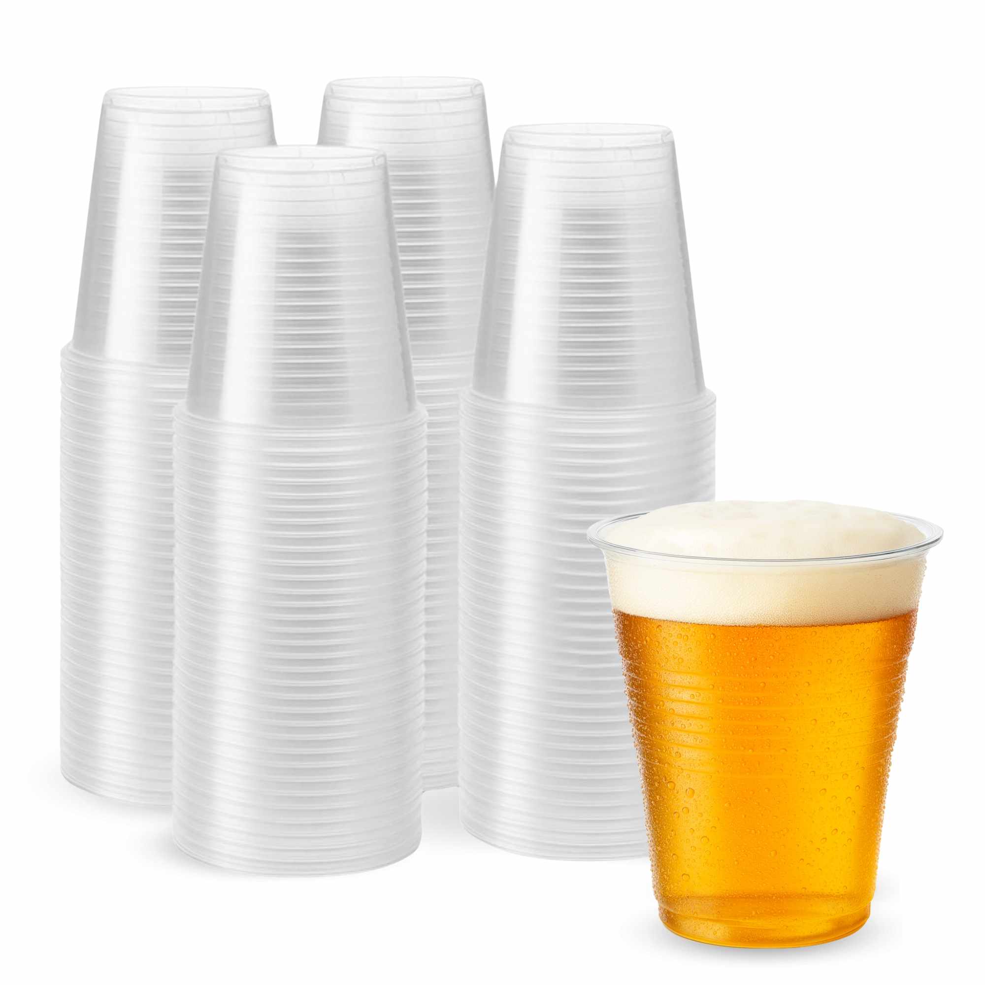 Vasos Desechables Plástico 1000 Cc 50 Unidades Transparentes