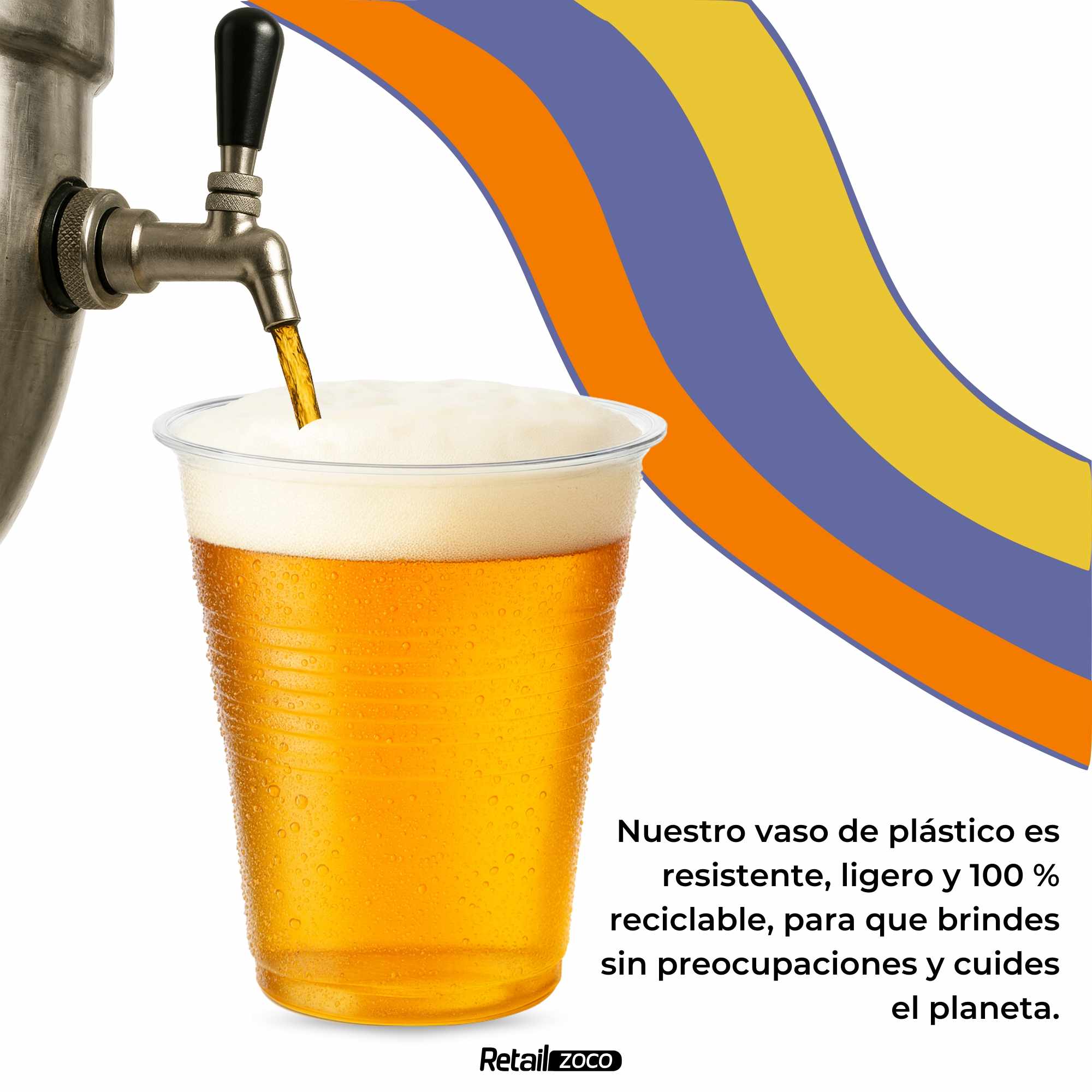 Vasos Desechables Plástico 1000 Cc 50 Unidades Transparentes - imagen 6
