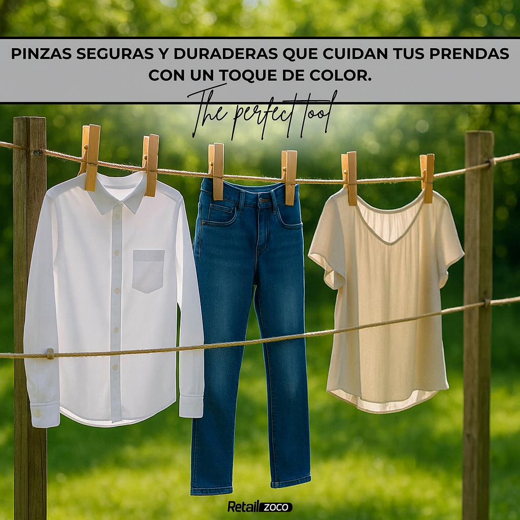 Pinzas de madera para tender la ropa 24 unidades - imagen 2