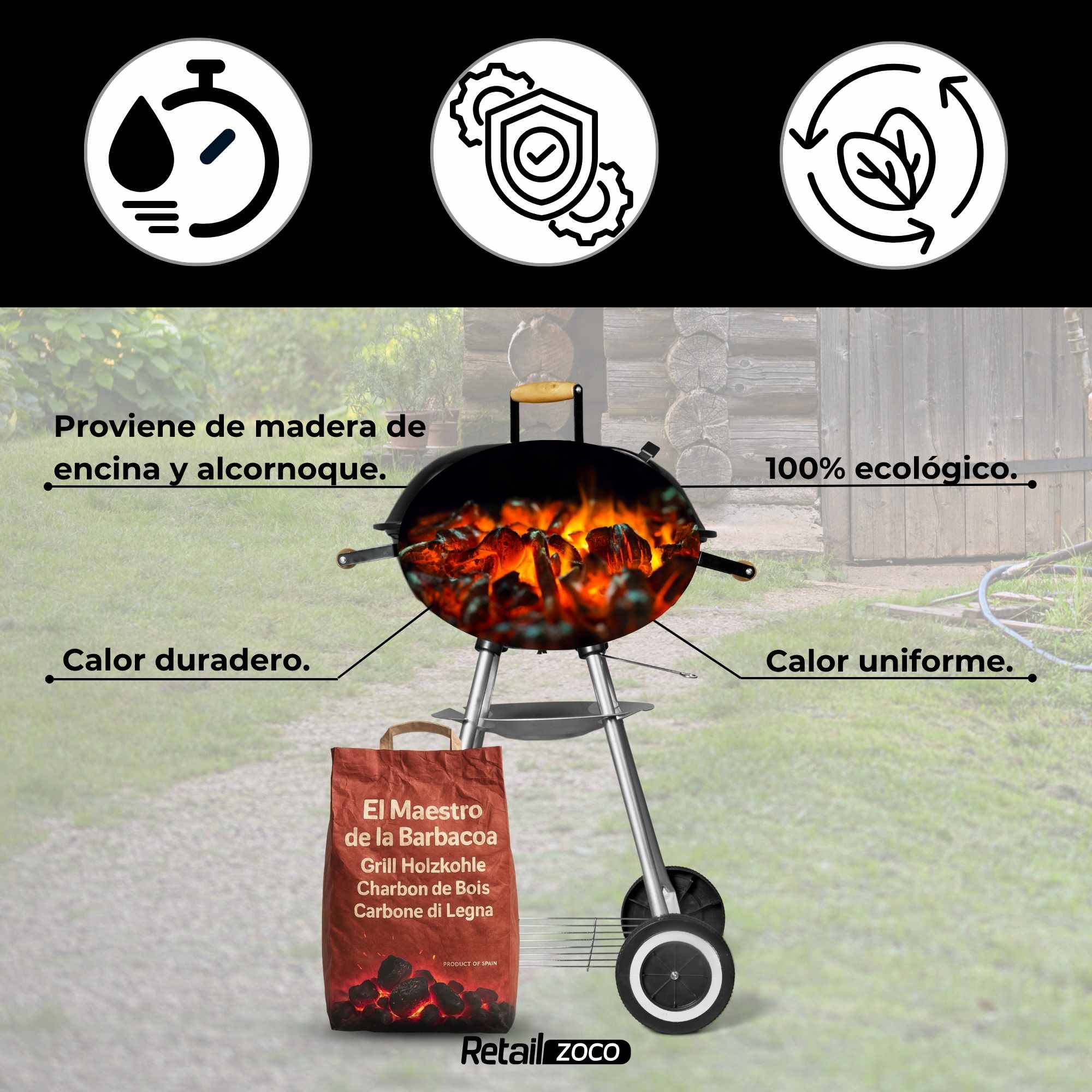 Briquetas de carbón Vegetal 2 Kg - imagen 5