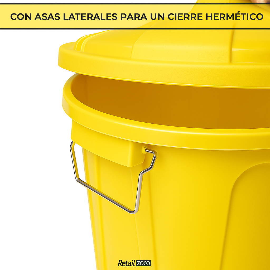 Cubo de basura comunidad 51 Litros Amarillo - imagen 5