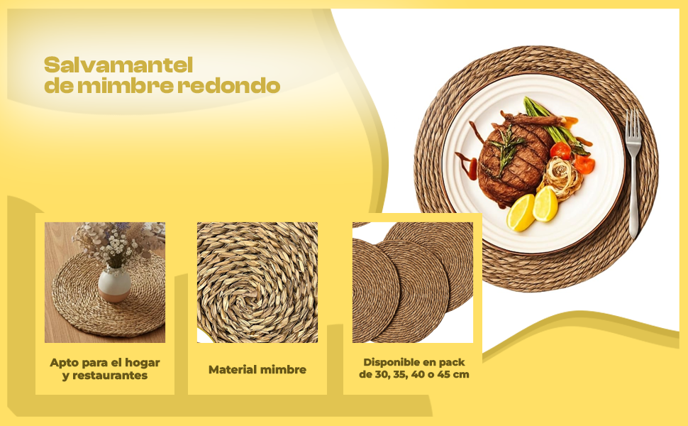 Banner - Salvamantel Individuales de Mimbre 35 cm