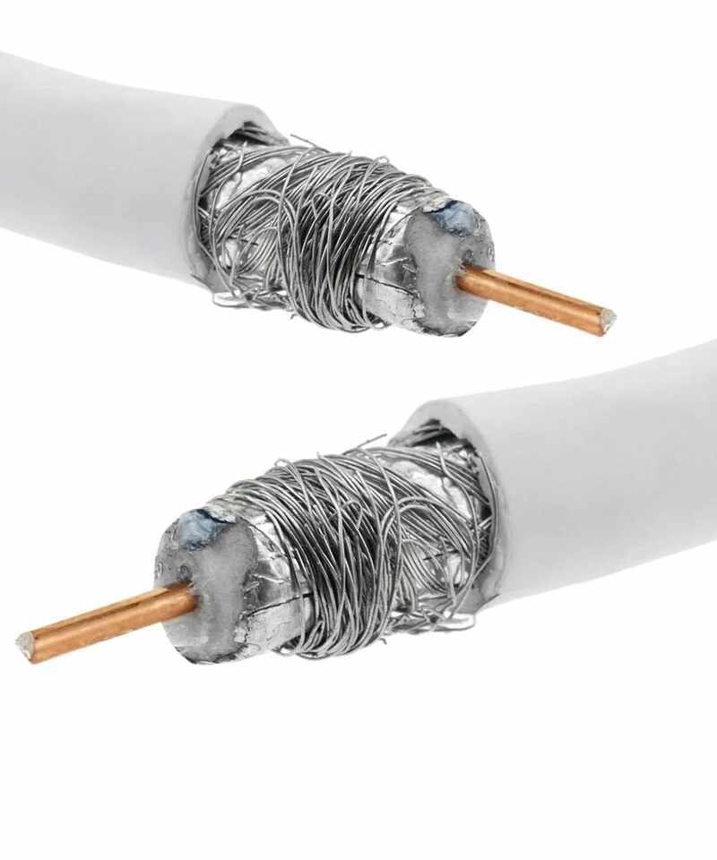 Cable antena coaxial doble blindaje 5 mm 50 Metros Blanco - imagen 4
