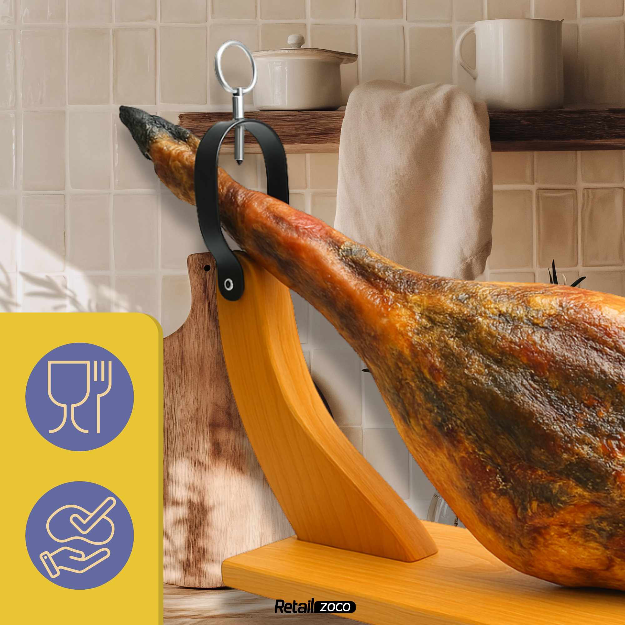 Jamonero de madera modelo Venecia - imagen 4