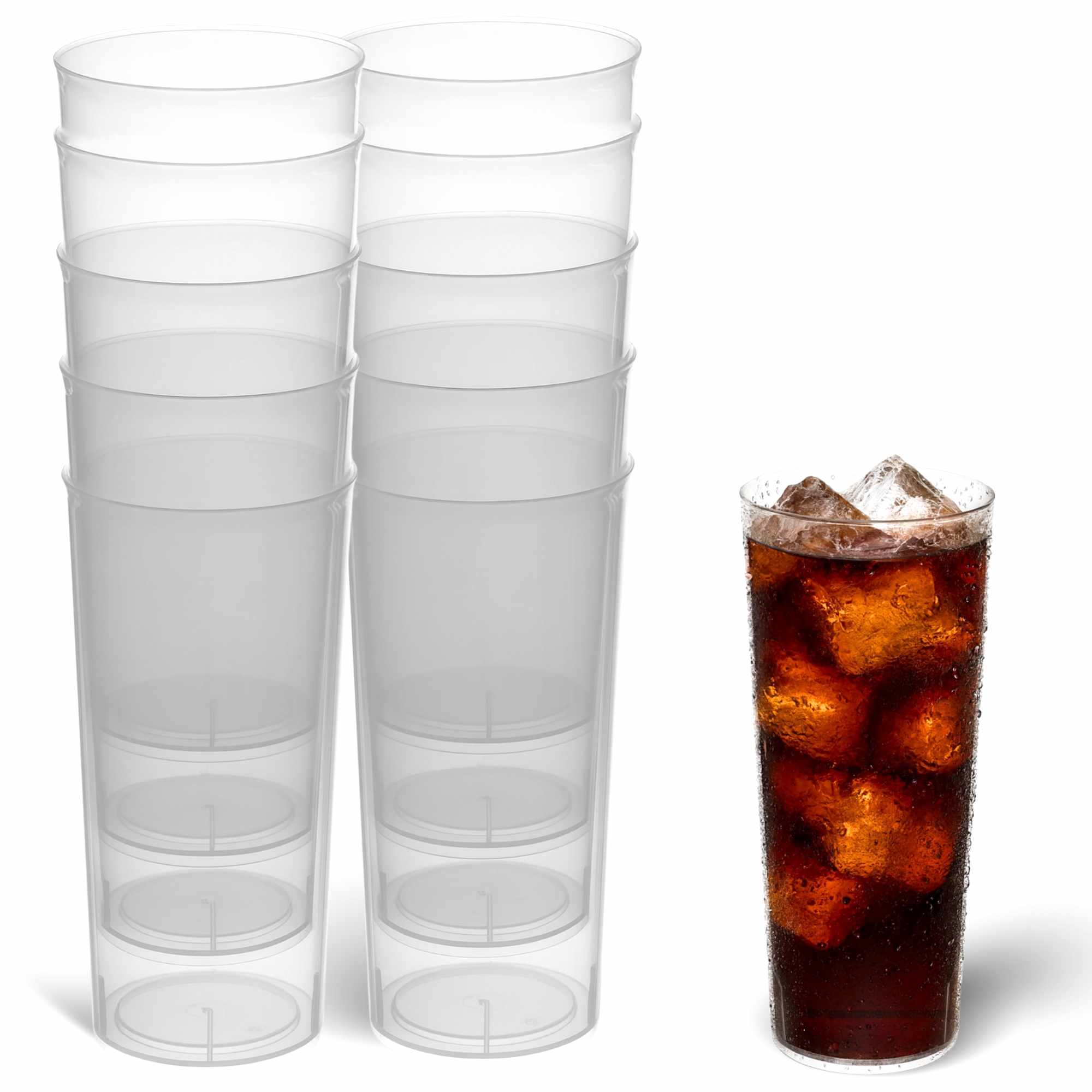 Vasos de tubo Plástico duro 300 Cc 10 Unidades