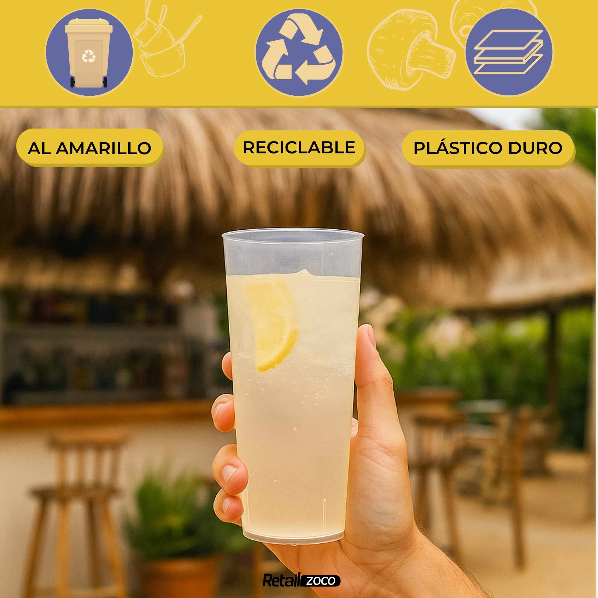 Vasos de tubo Plástico duro 300 Cc 10 Unidades - imagen 2