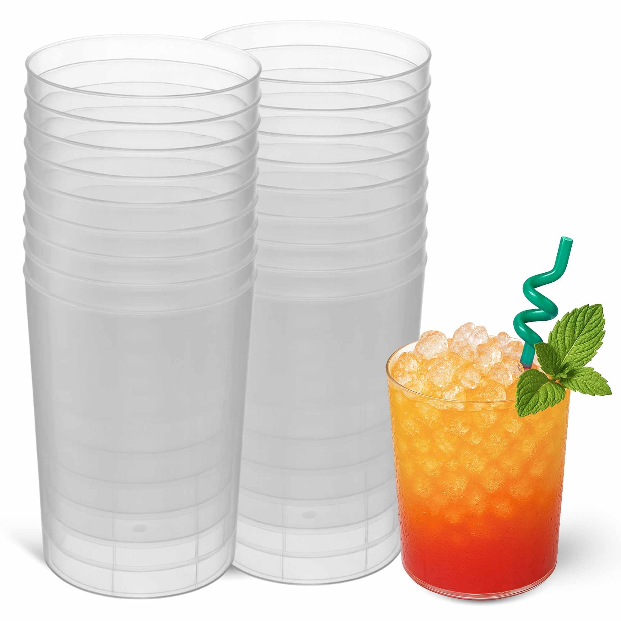 Vasos de Mojito Plástico duro 330 Cc 20 Unidades