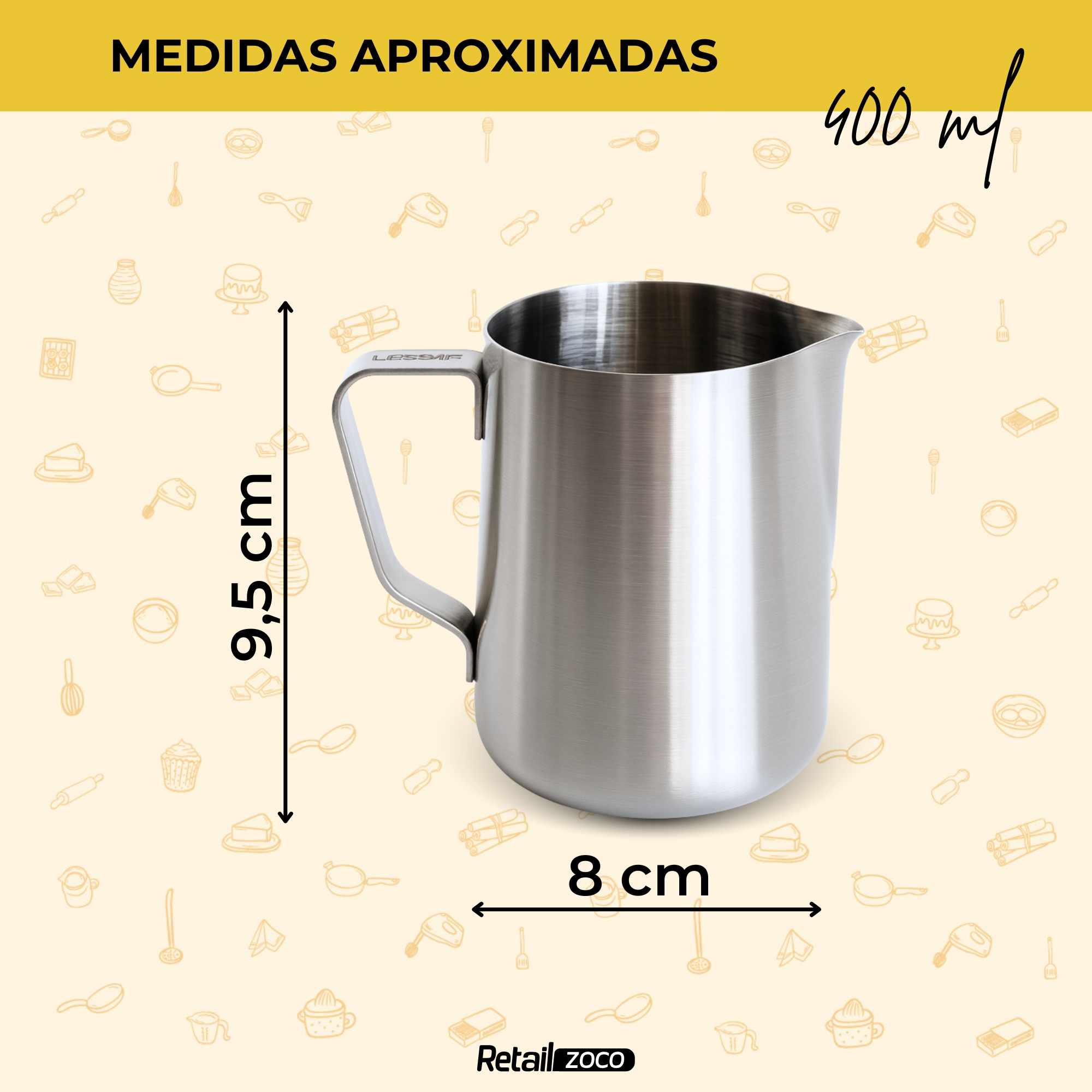 Jarra de Leche de Acero Inoxidable 400 ml - imagen 4