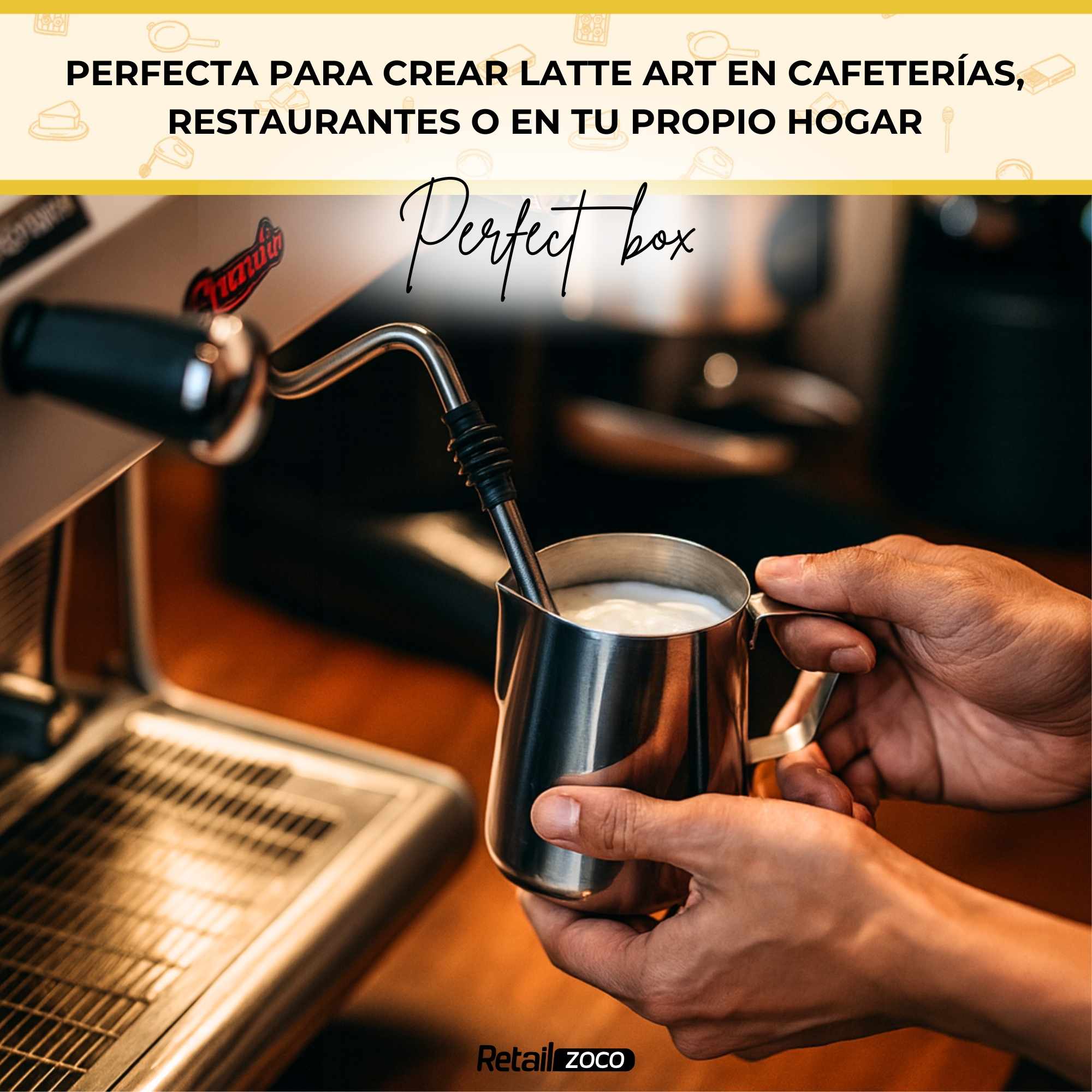 Jarra de Leche de Acero Inoxidable 400 ml - imagen 5