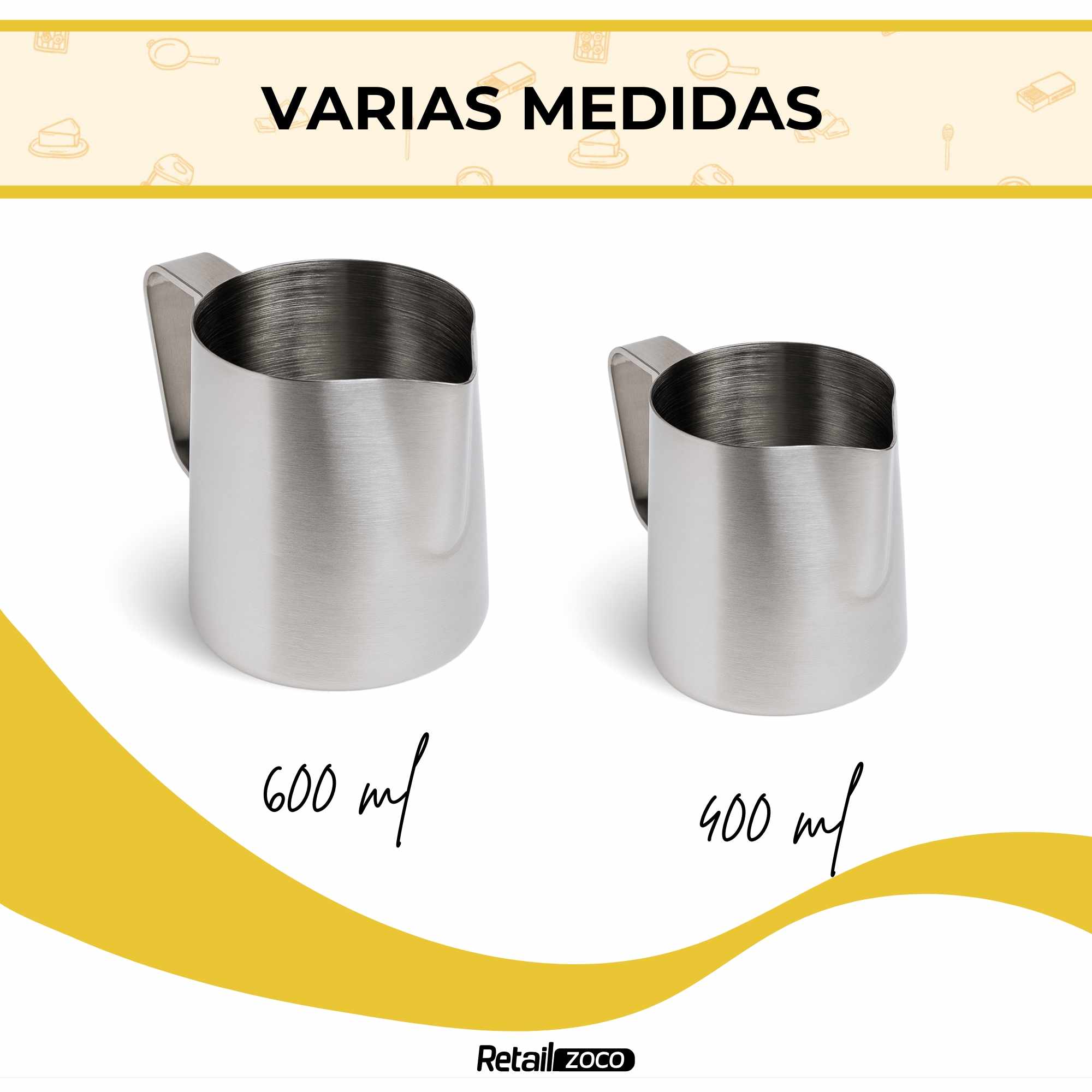 Jarra de Leche de Acero Inoxidable 400 ml - imagen 6