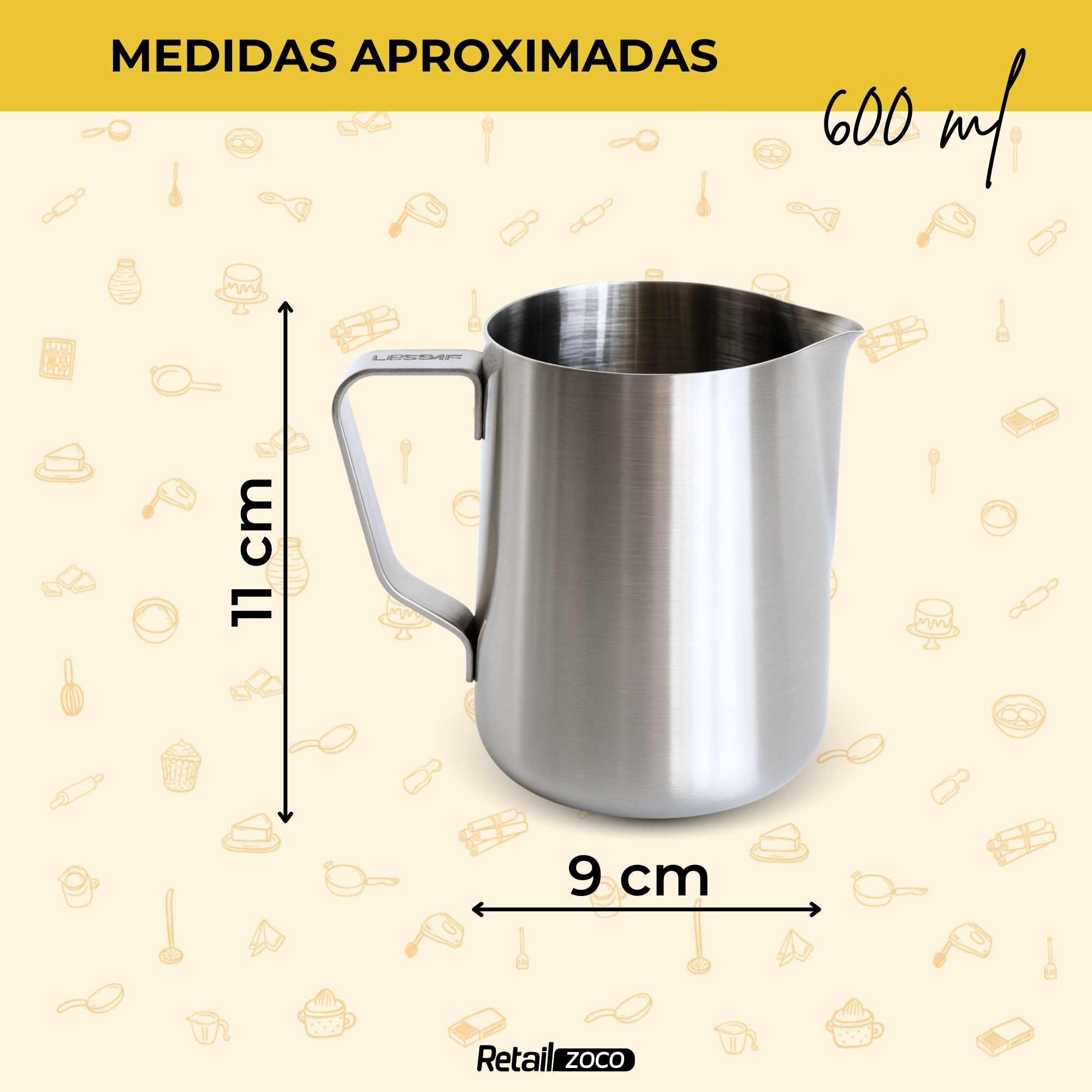 Jarra de Leche de Acero Inoxidable 600 ml - imagen 4
