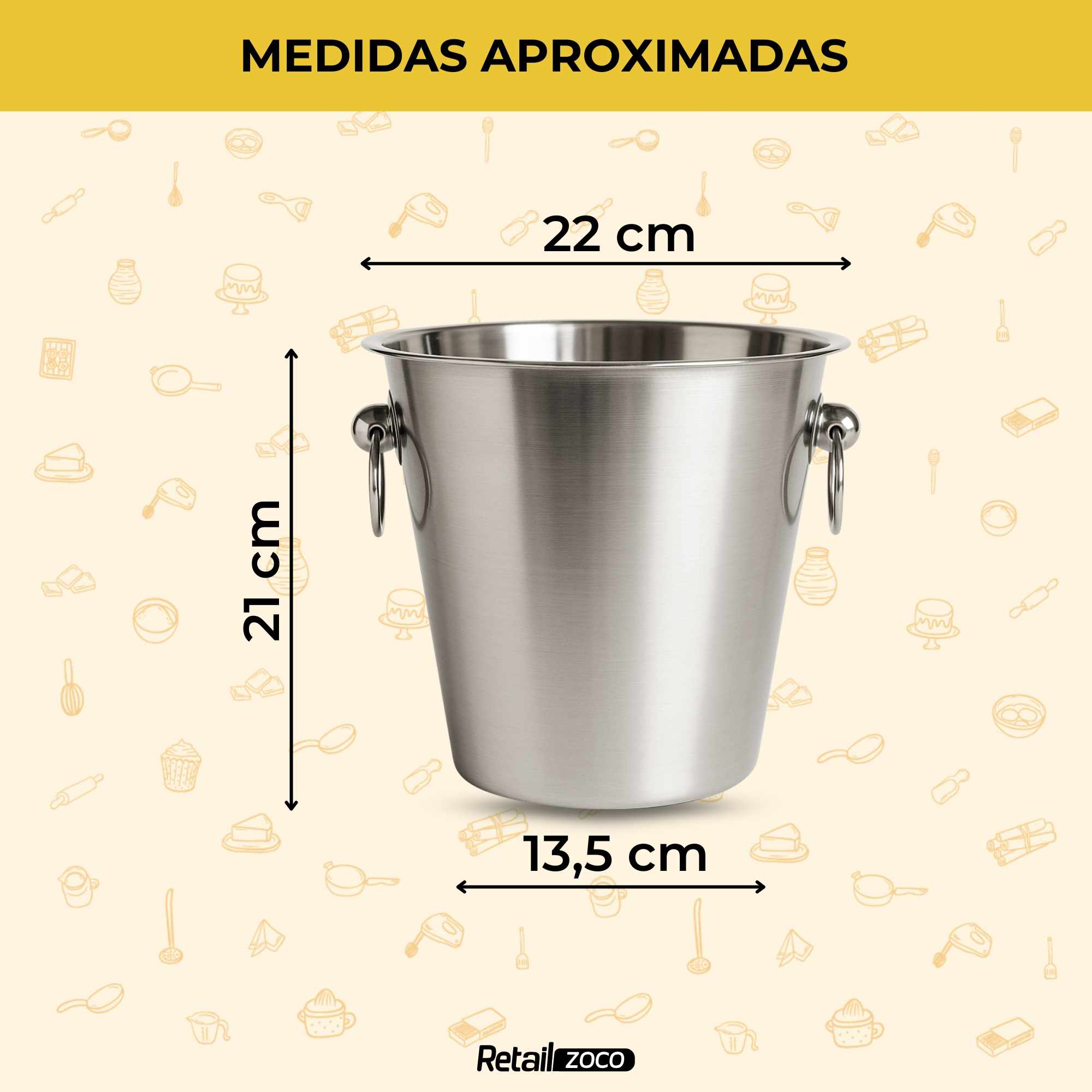 Champanera con Asas de Acero Inoxidable - imagen 4