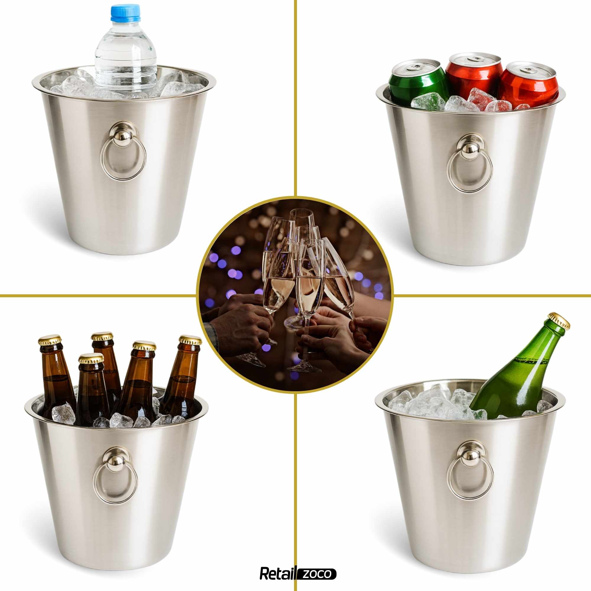 Champanera con Asas de Acero Inoxidable - imagen 6
