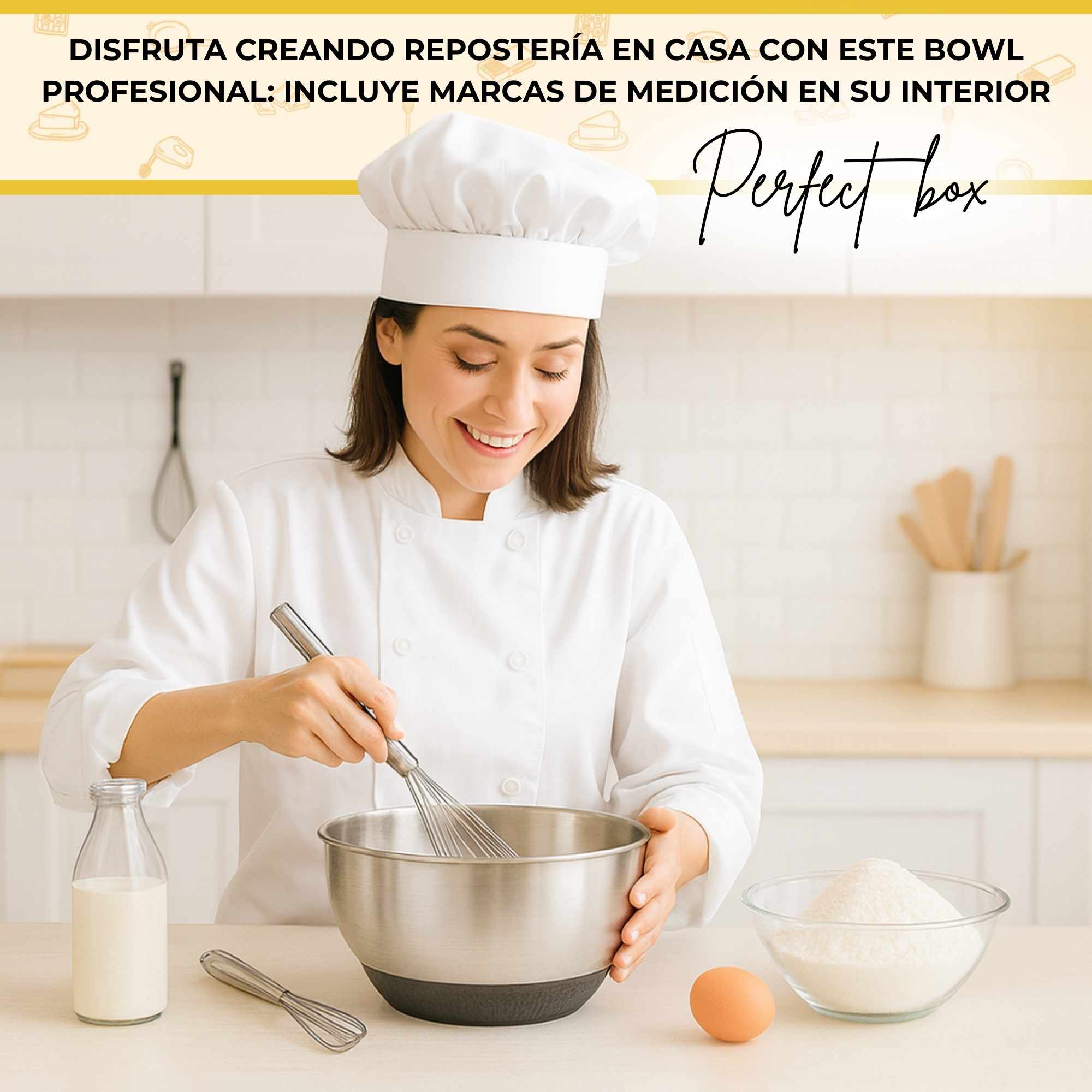 Cuenco para Mezclar con Escala Medidora base antideslizante 3000 ml - imagen 5