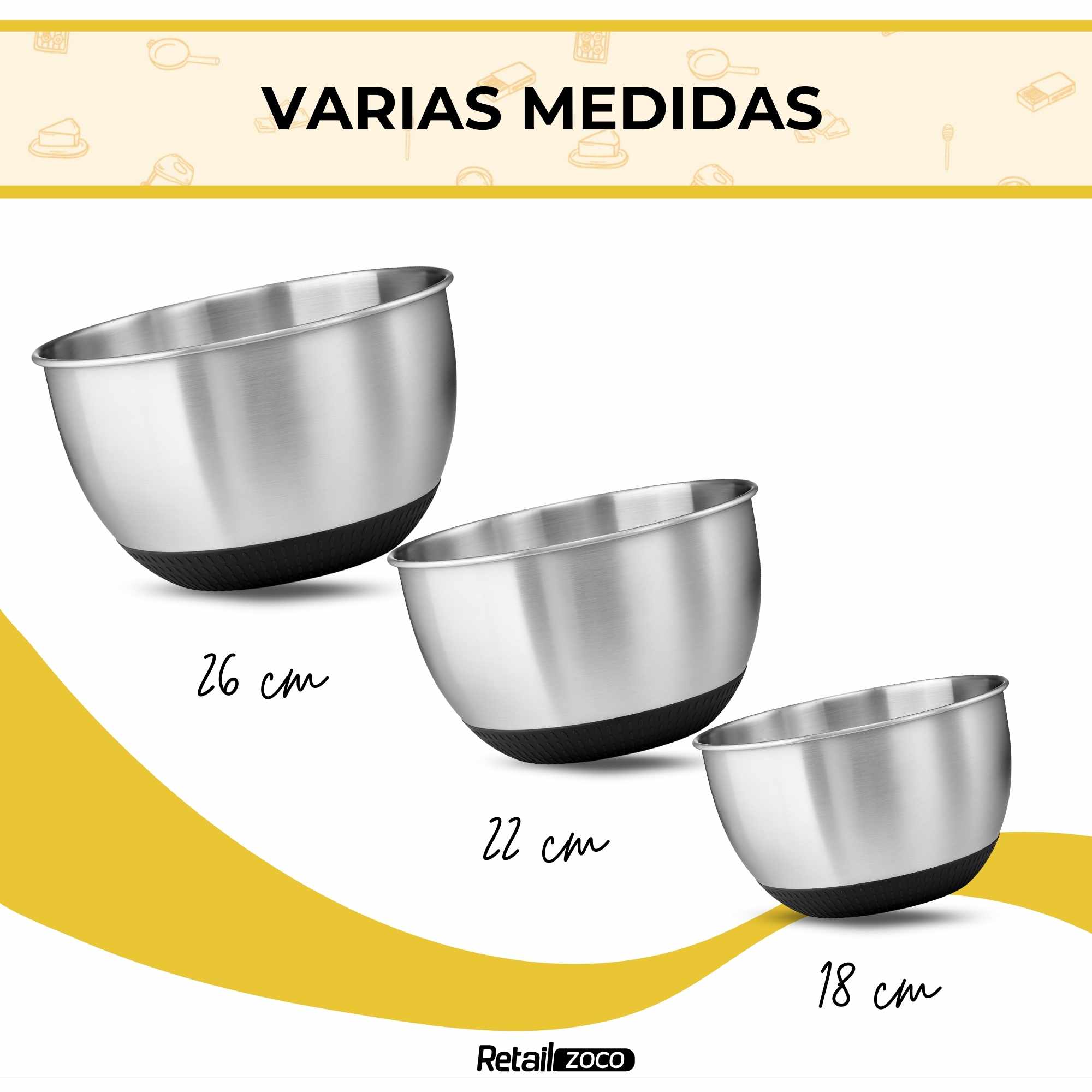 Cuenco para Mezclar con Escala Medidora base antideslizante 5000 ml - imagen 6