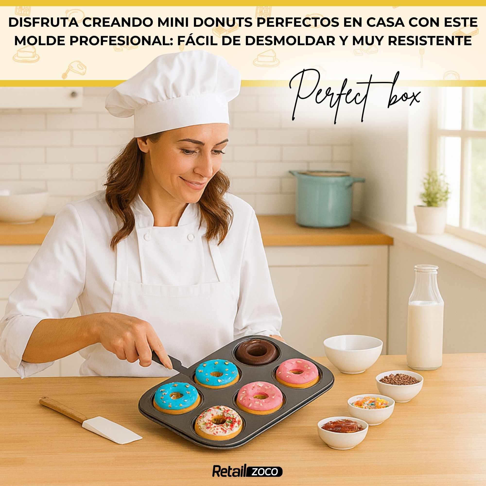 Molde para donuts con 6 cavidades de 6.5 cm diámetro - imagen 5