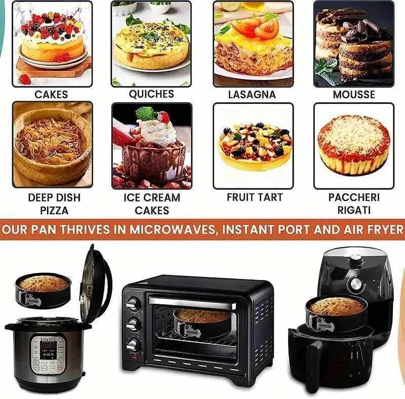 Molde para horno redondo Clip-Clap desmontable 11 cm Negro - imagen 3