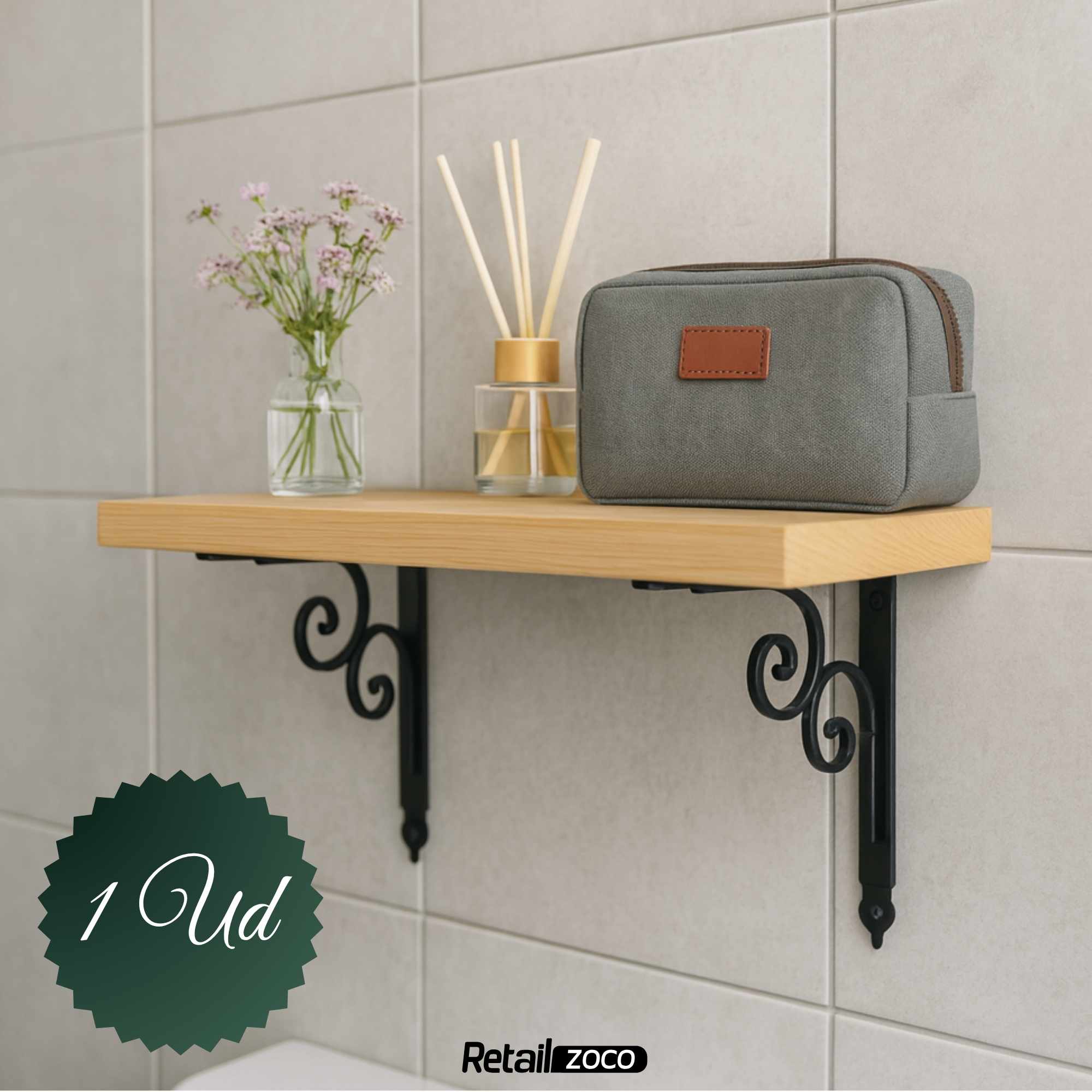 Escuadra Metalica para Estantería negro 290x240 mm - imagen 3