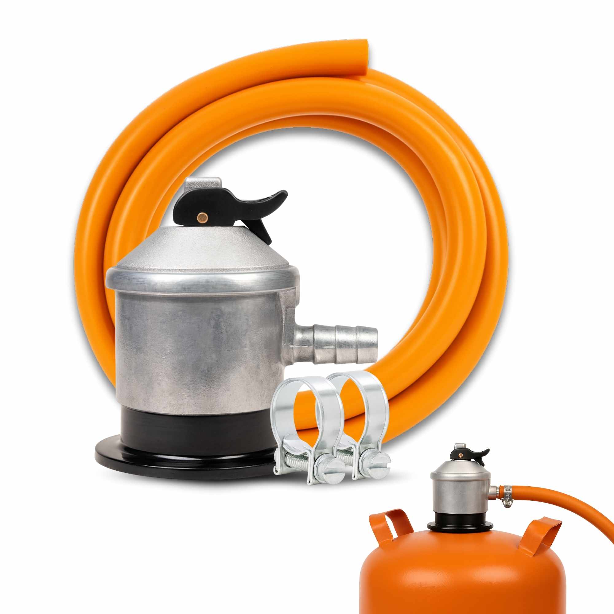 Kit Regulador de gas para bombona gas y tubo 1.5 Metros - imagen 1