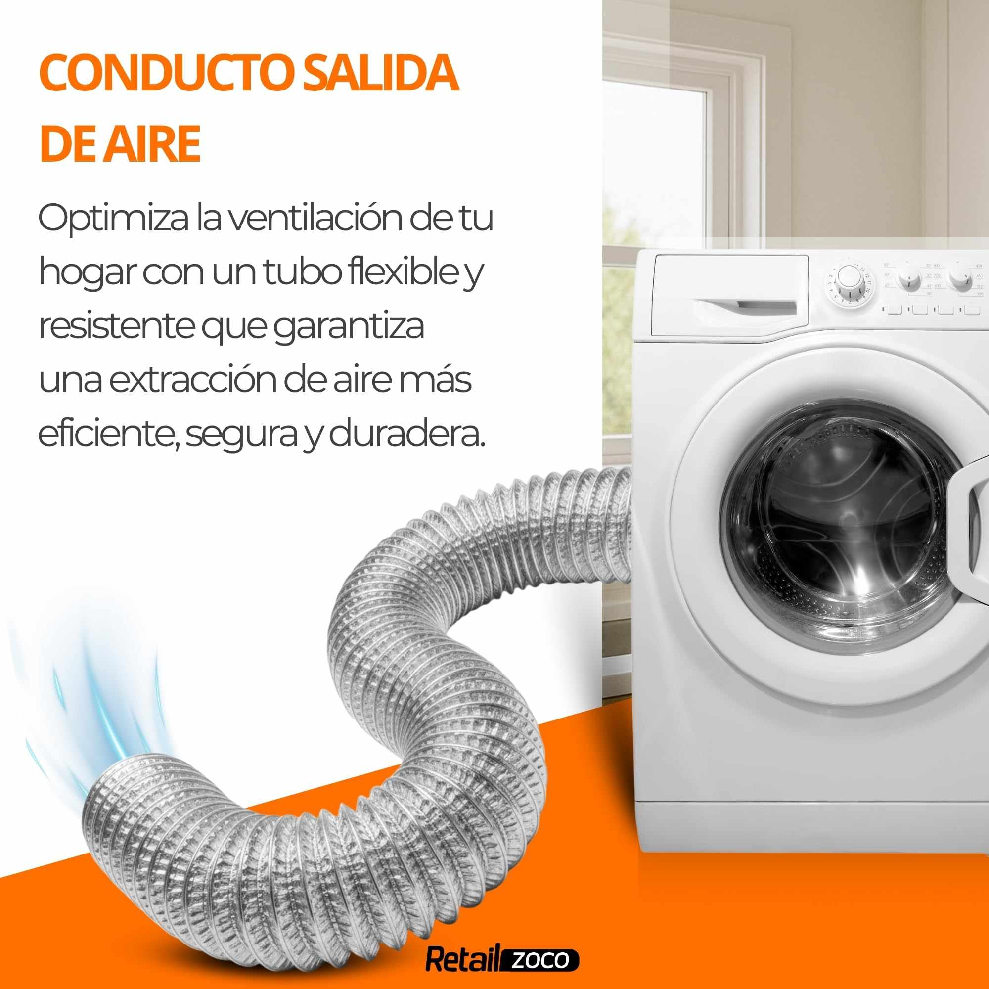 Tubo flexible aluminio 10 cm diametro x 200 cm largo - imagen 2