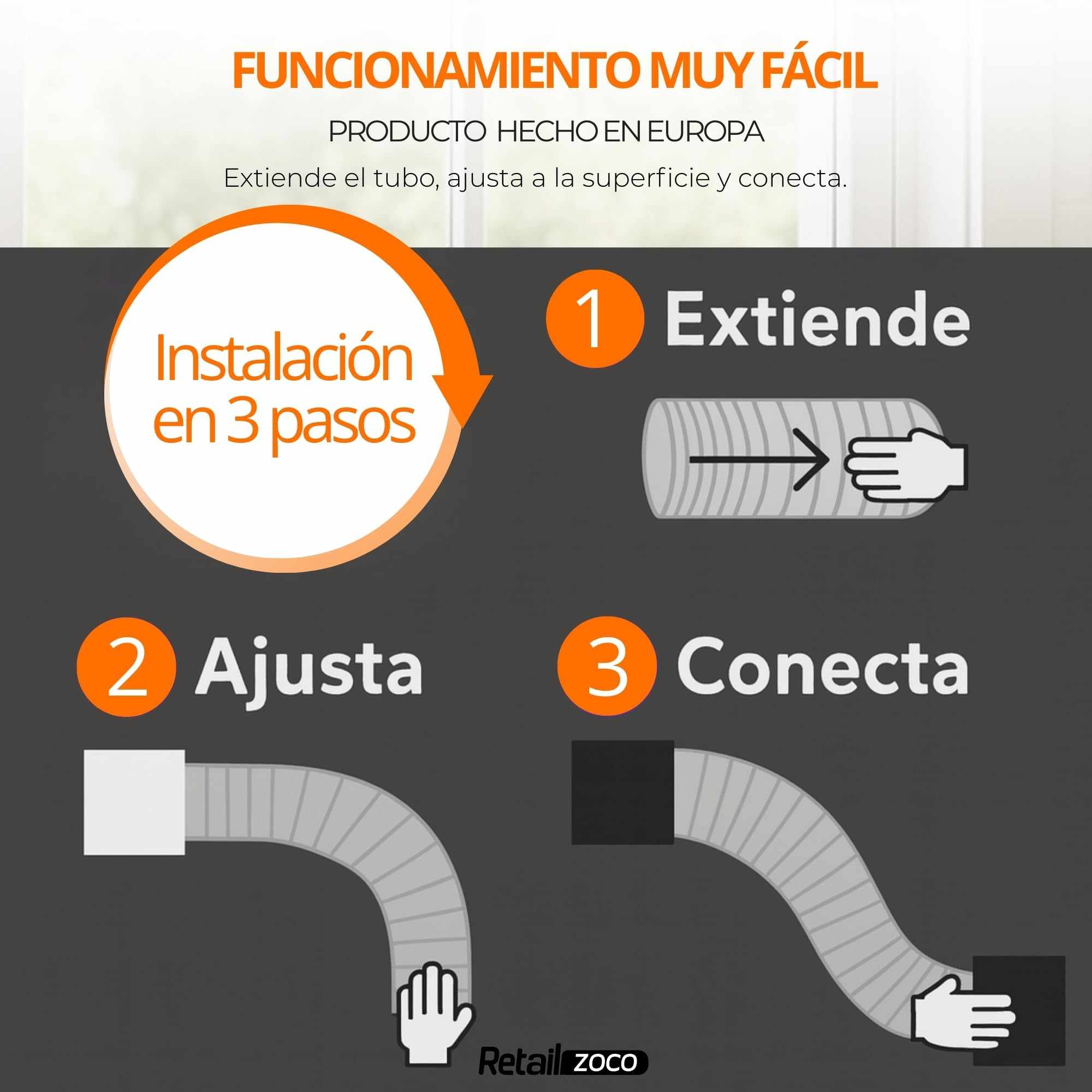 Tubo flexible aluminio 10 cm diametro x 200 cm largo - imagen 6