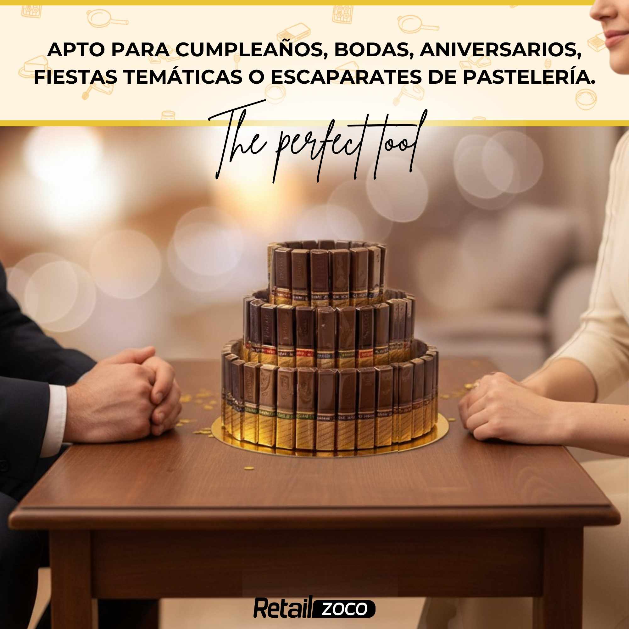 Molde de poliestireno circular 3 niveles para tartas - imagen 6