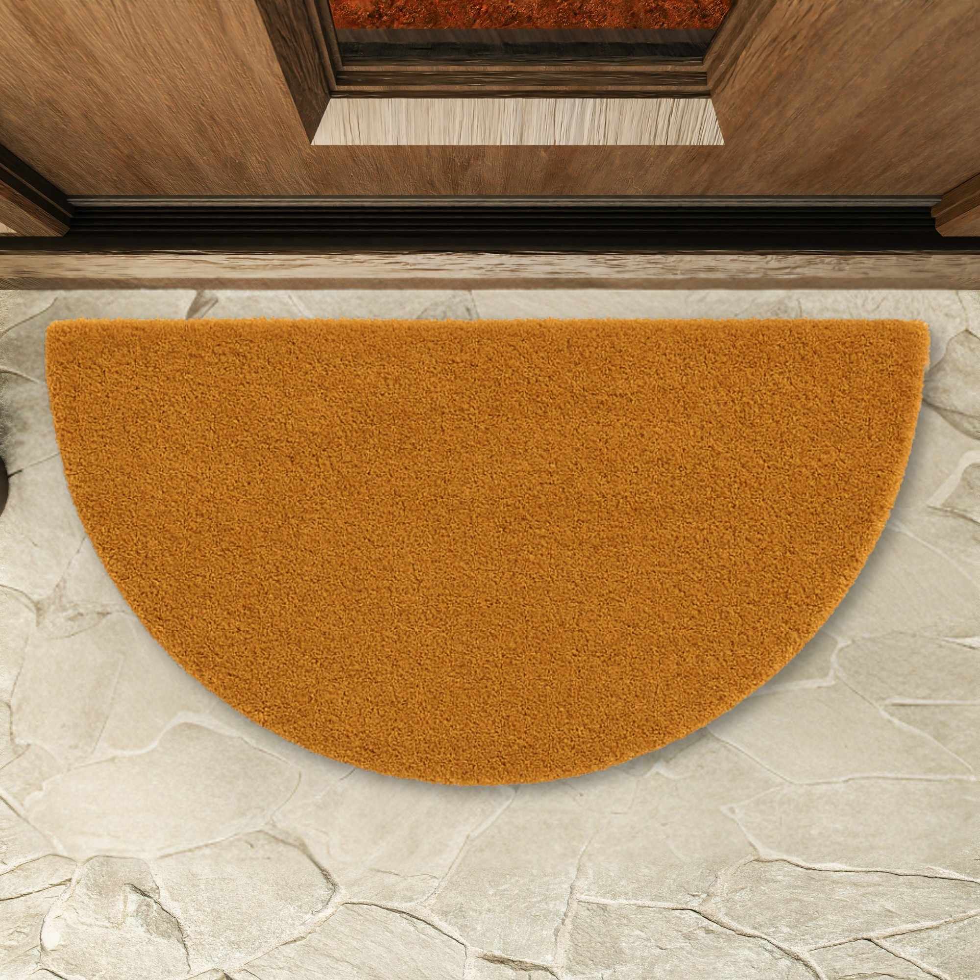 Felpudo de coco semicircular natural 40 x 60 cm - imagen 1