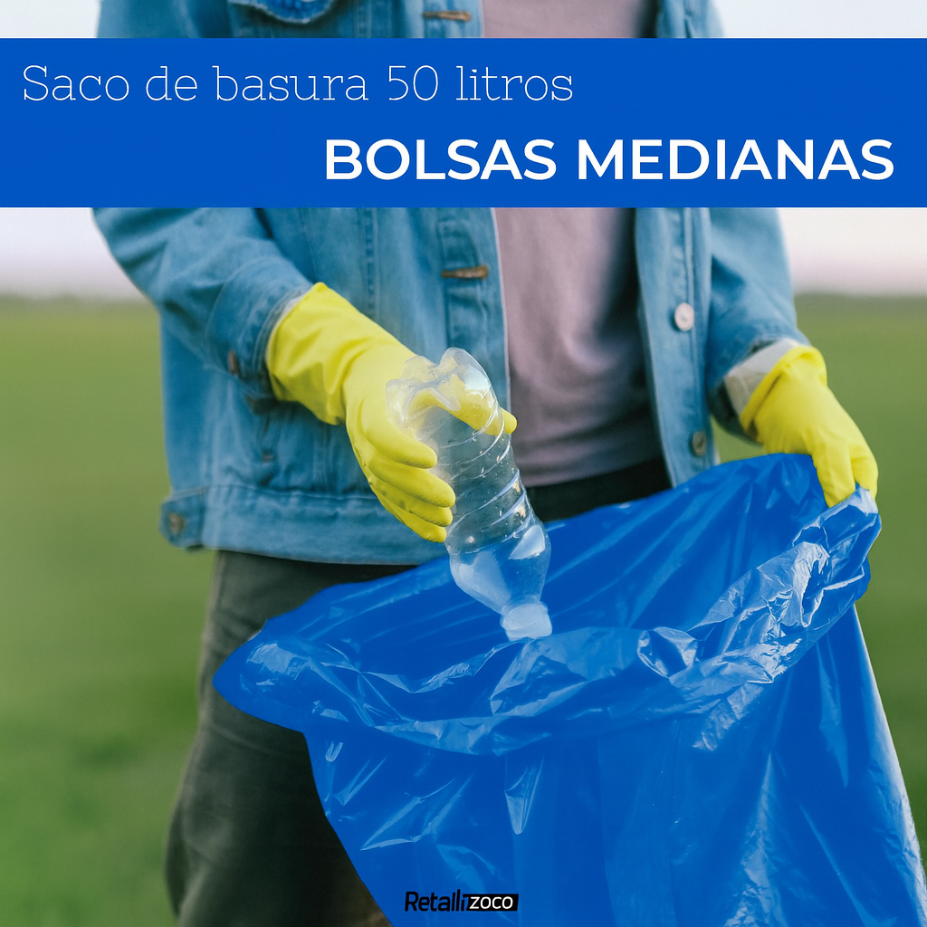 Bolsas de Basura 55x60 cm Azul 30 Litros - imagen 5