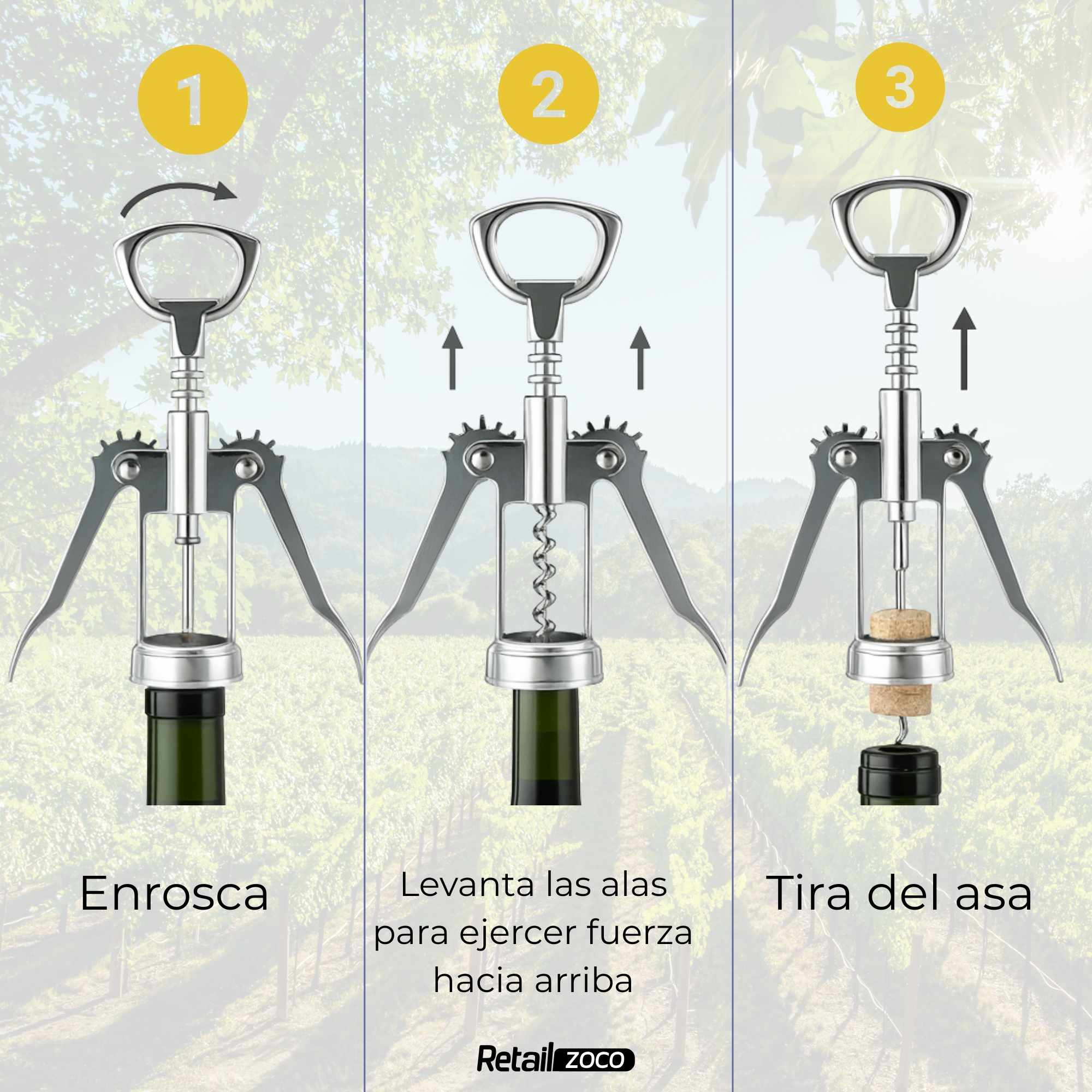 Sacacorchos de Multifunción diseño Mariposa aleación de zinc - imagen 6
