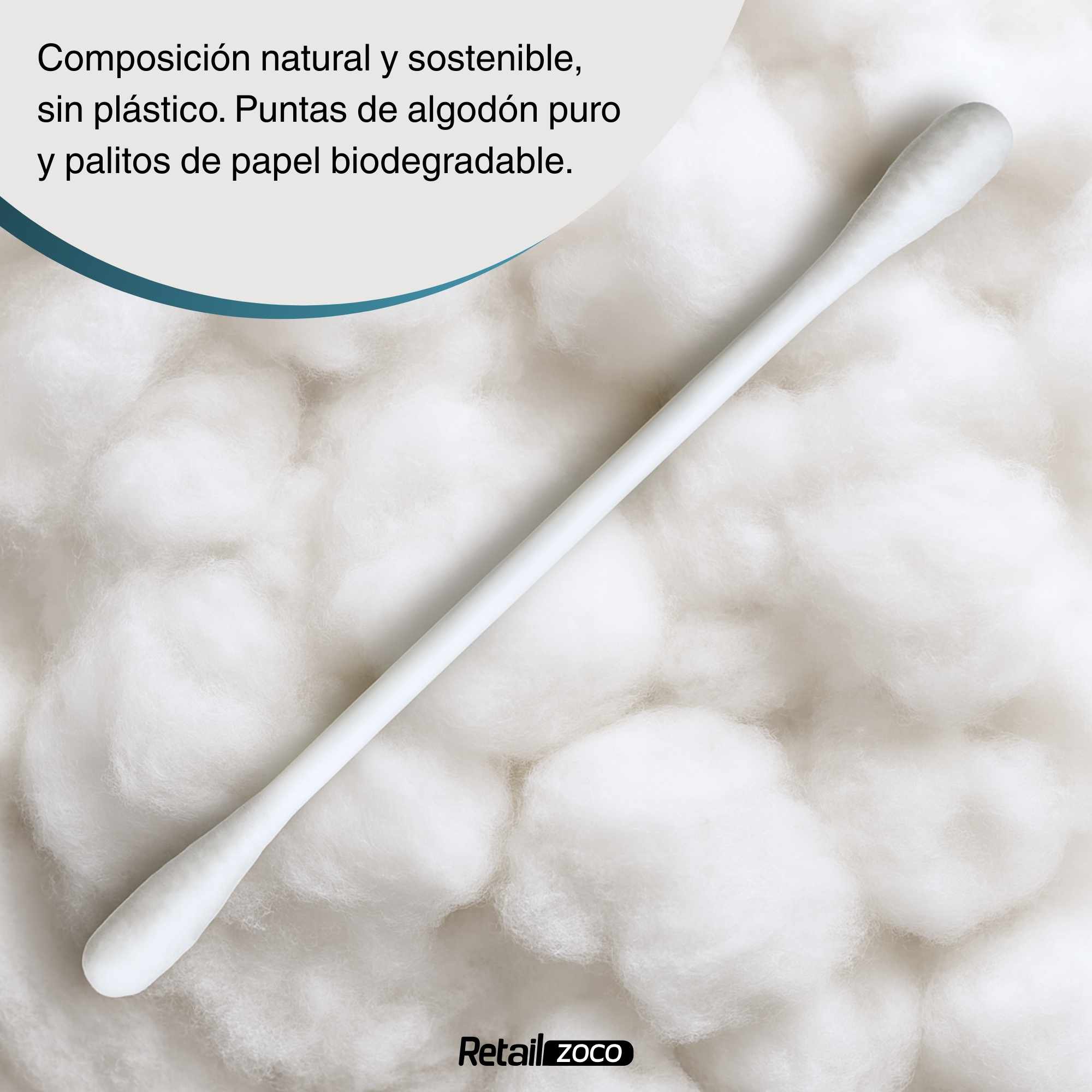 Bastoncillos para los oidos algodón 100 unidades - imagen 6