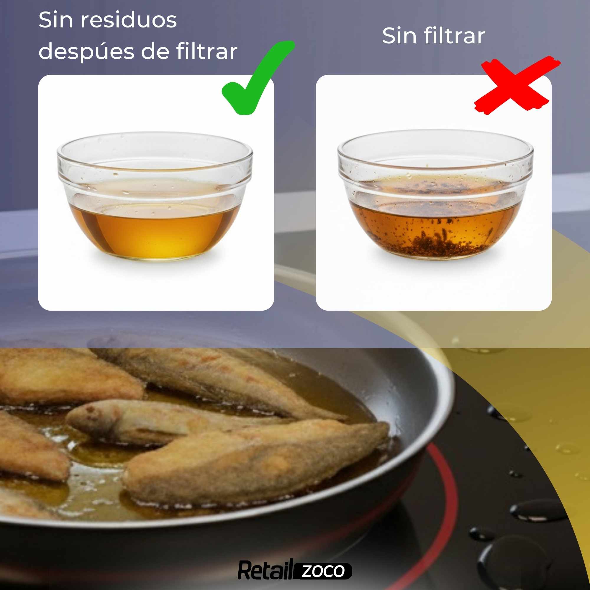 Grasera de pescado acero inoxidable 550 ml - imagen 5