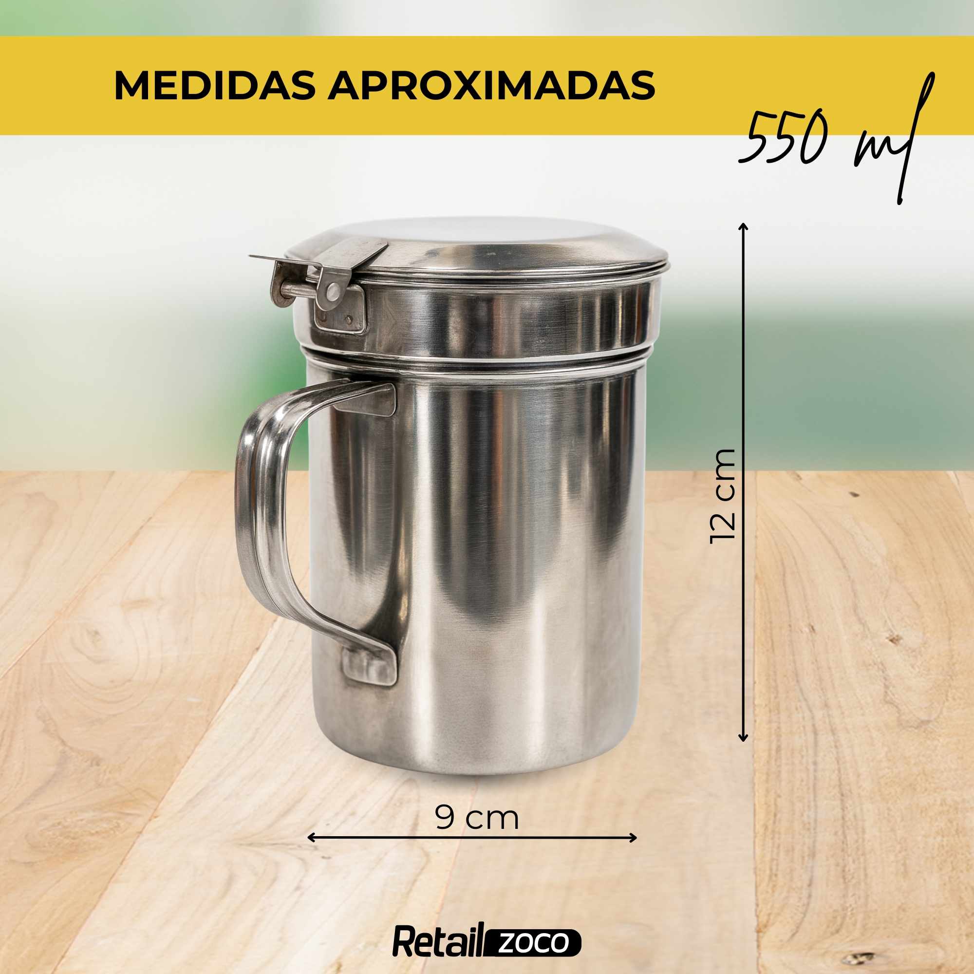 Grasera de carne acero inoxidable 550 ml - imagen 3