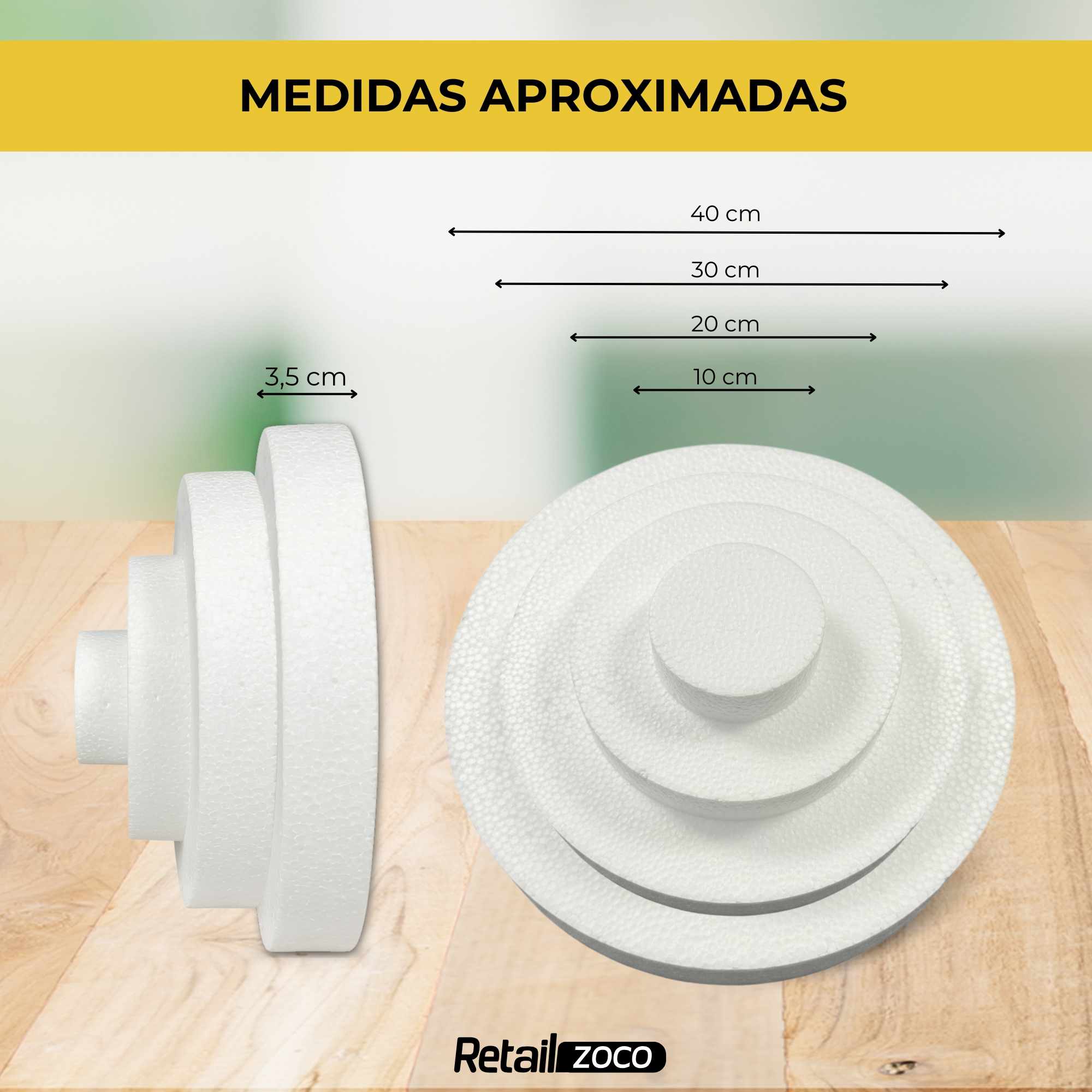 Molde de poliestireno circular 4 niveles para tartas - imagen 5