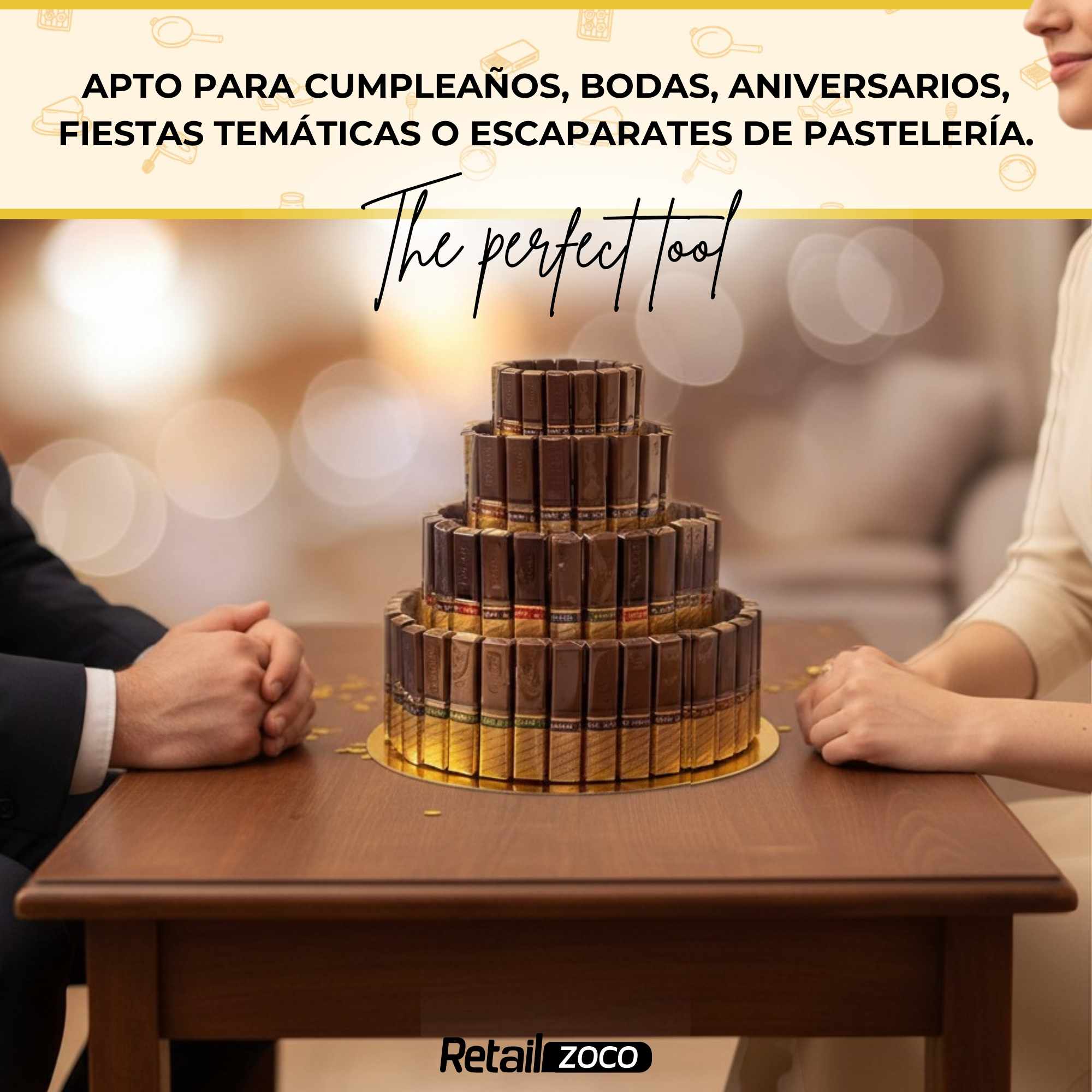 Molde de poliestireno circular 4 niveles para tartas - imagen 6