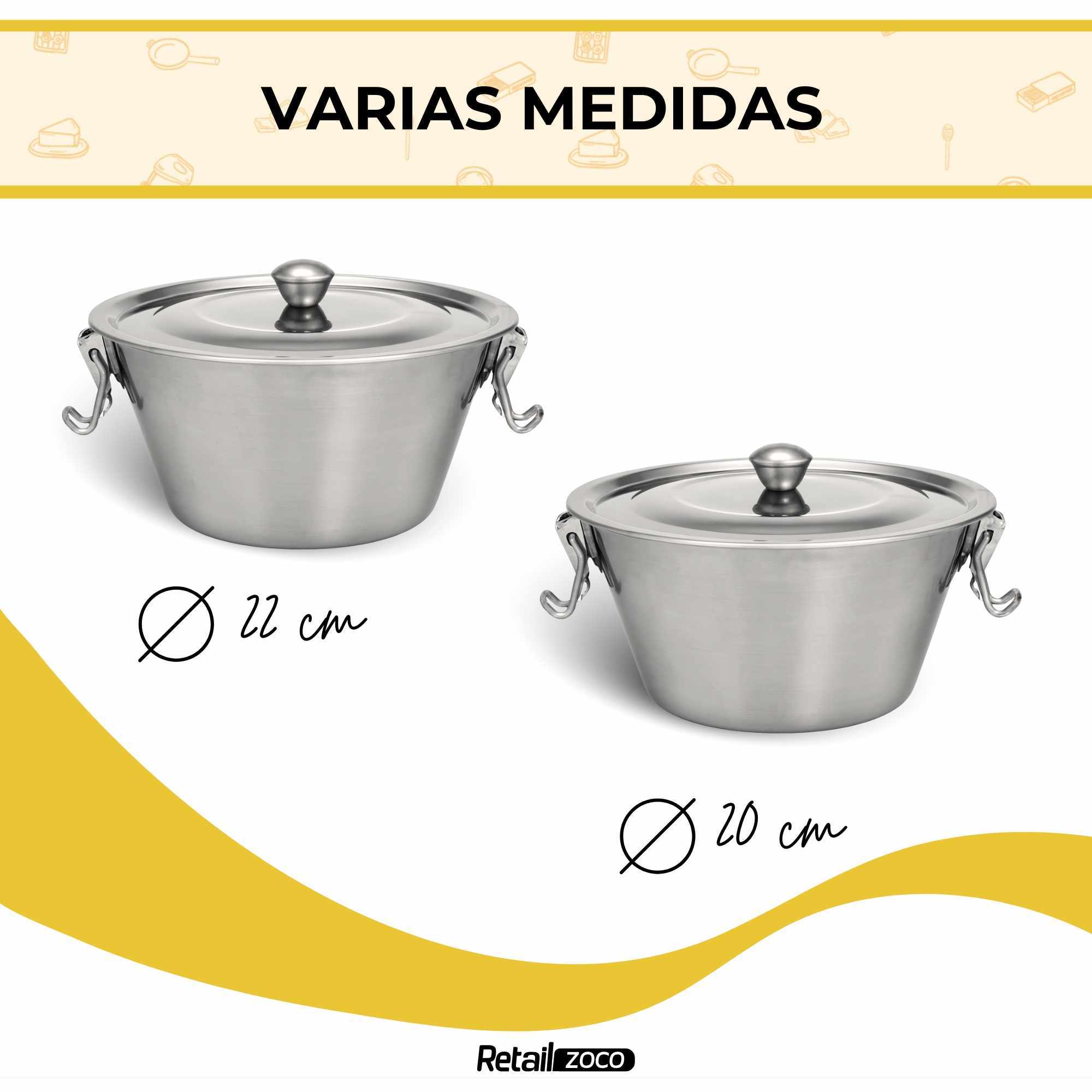 Flanera con Tapa Acero inoxidable 18 cm - imagen 5