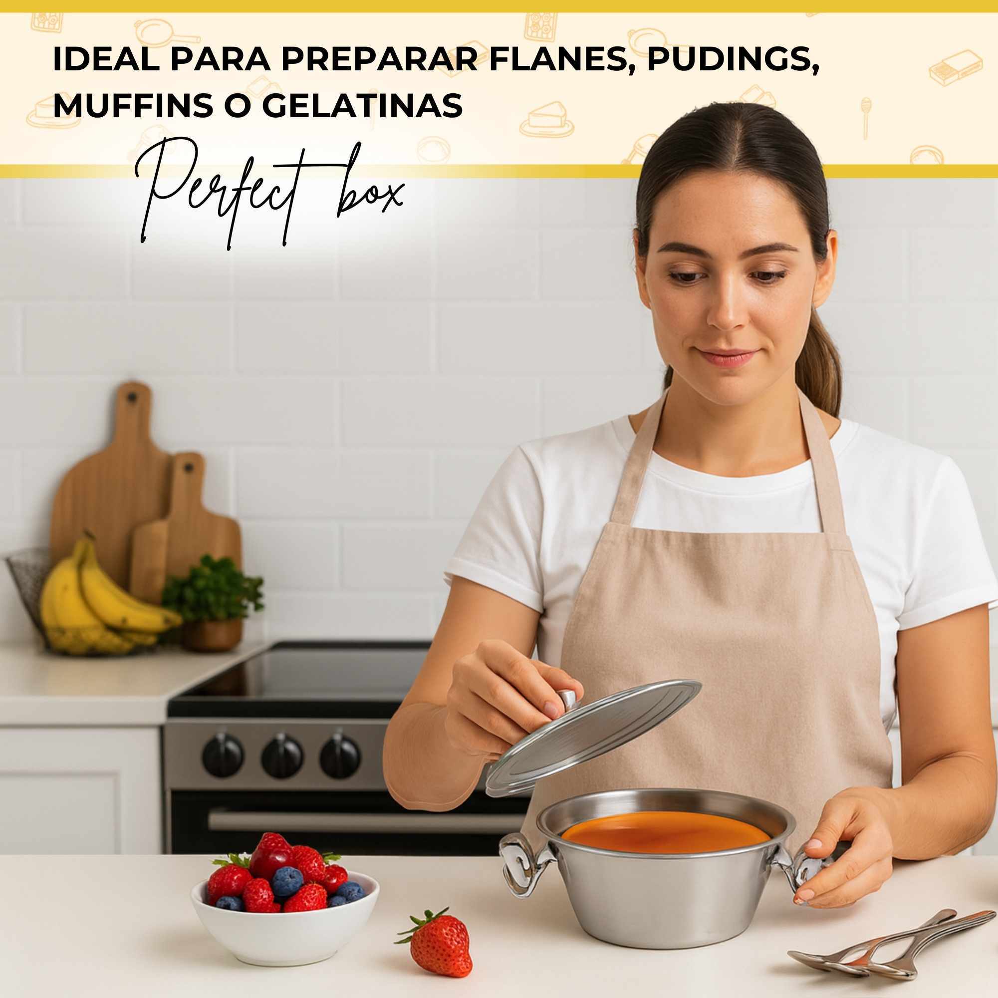 Flanera con Tapa Acero inoxidable 18 cm - imagen 6