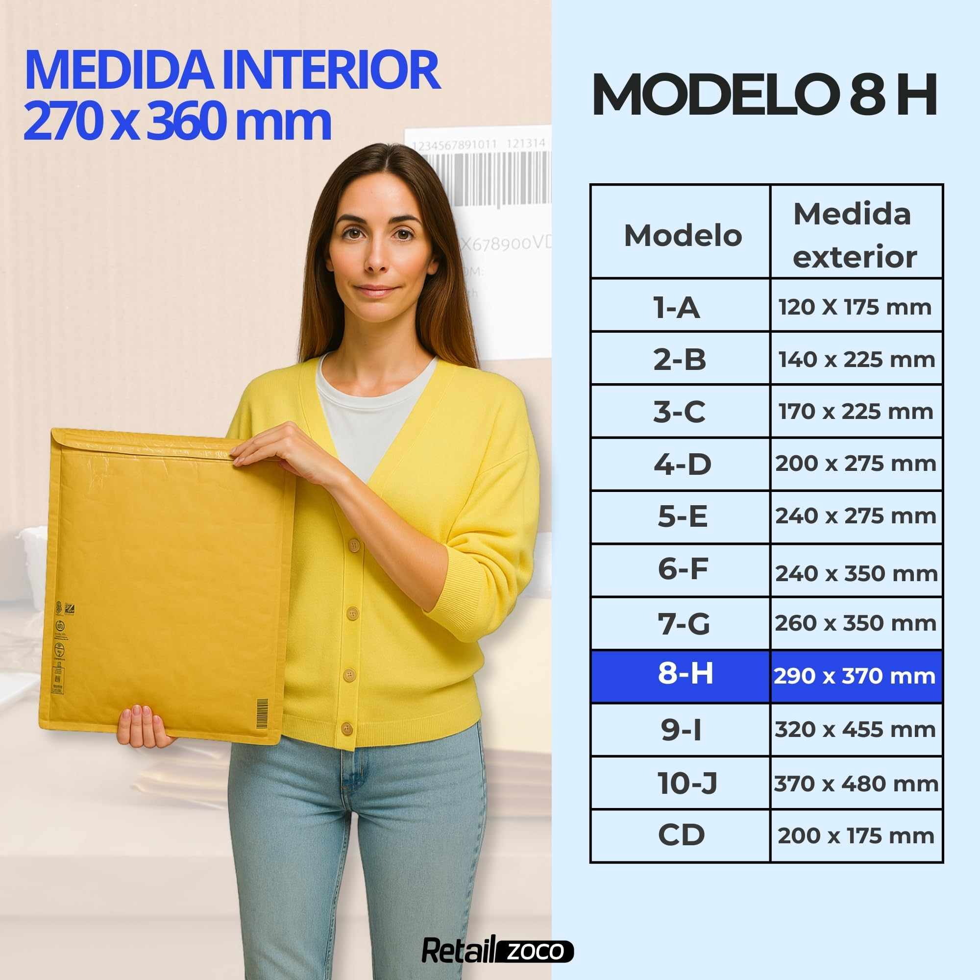 Sobres acolchados de burbujas 10 unidades 270 x 360 mm - imagen 6