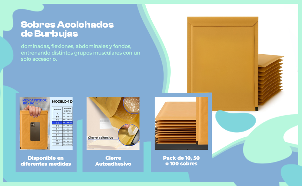 Banner - Sobres acolchados de burbujas 10 unidades 270 x 360 mm