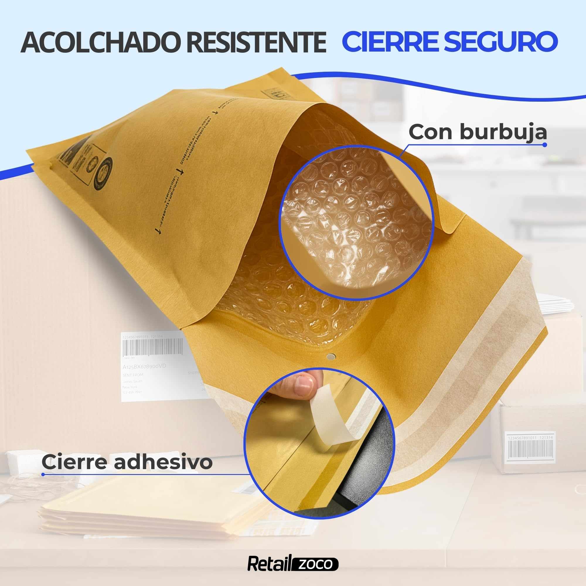 Sobres acolchados de burbujas 10 unidades 300 x 445 mm - imagen 5