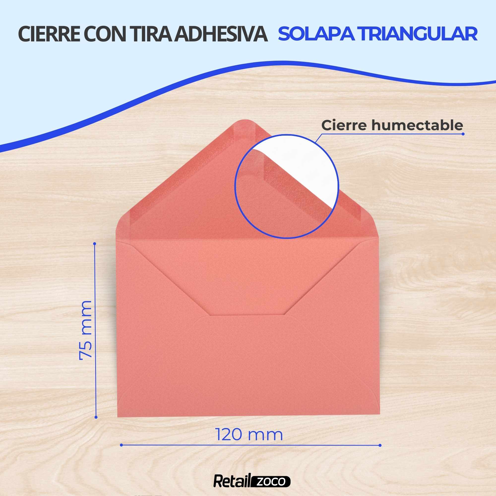 Sobres Pequeños 75 x 120 mm Rosa 15 unidades - imagen 5