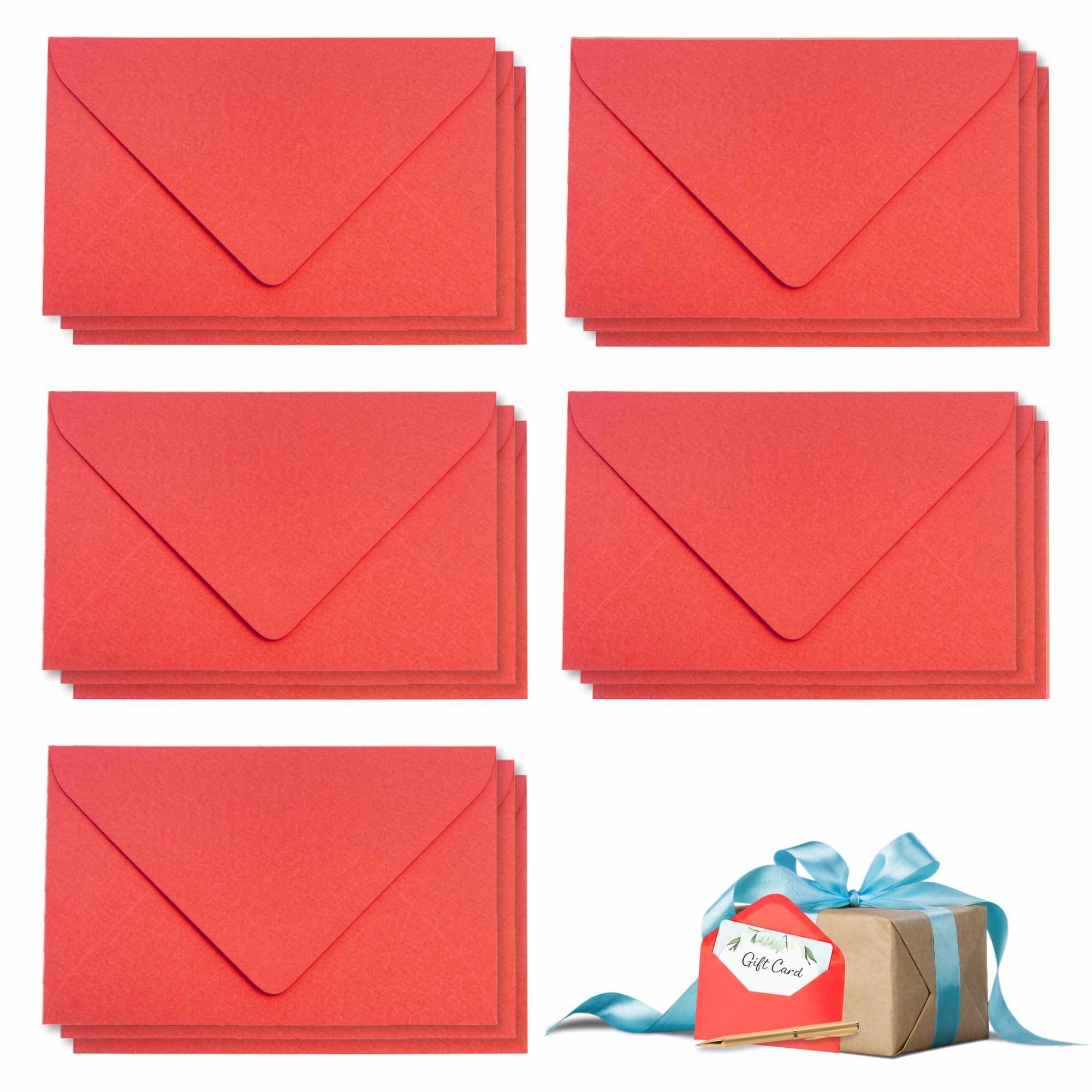 Sobres Pequeños 75 x 120 mm Rojos 15 unidades - imagen 1