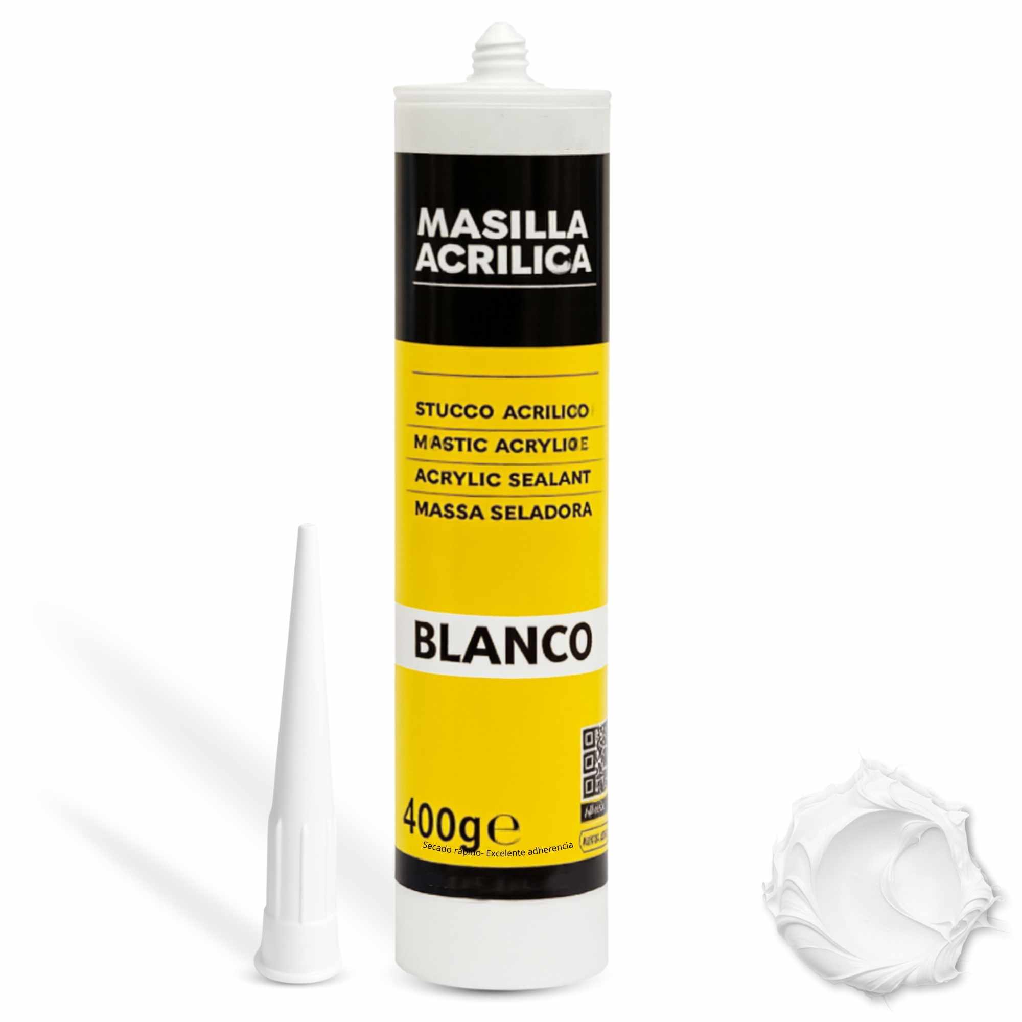 Masilla acrílica blanca para pistola 400 gramos - imagen 1