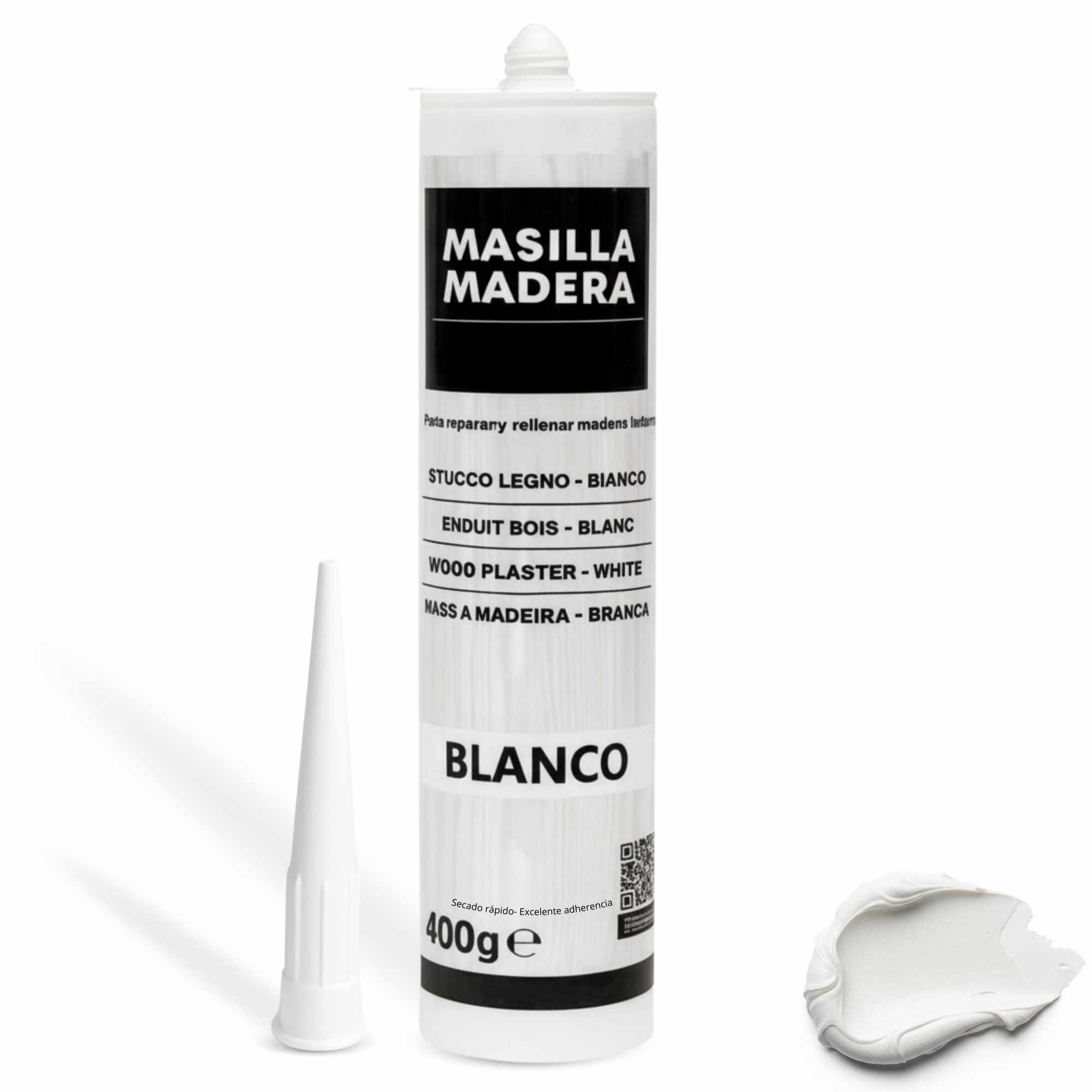 Masilla madera blanca para pistola 400 gramos - imagen 1